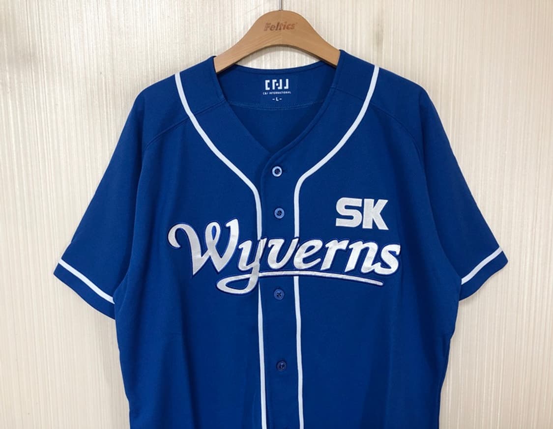 KBO SK와이번스 20시즌 로얄블루 올드 레트로유니폼/져지 L 상품이미지2