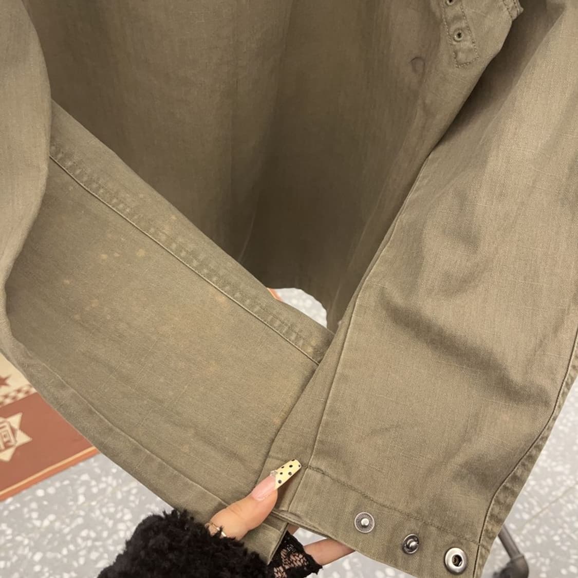 나이키 빈티지 캐주얼 올리브카키 워크 셔츠 자켓 L C09623 상품이미지7