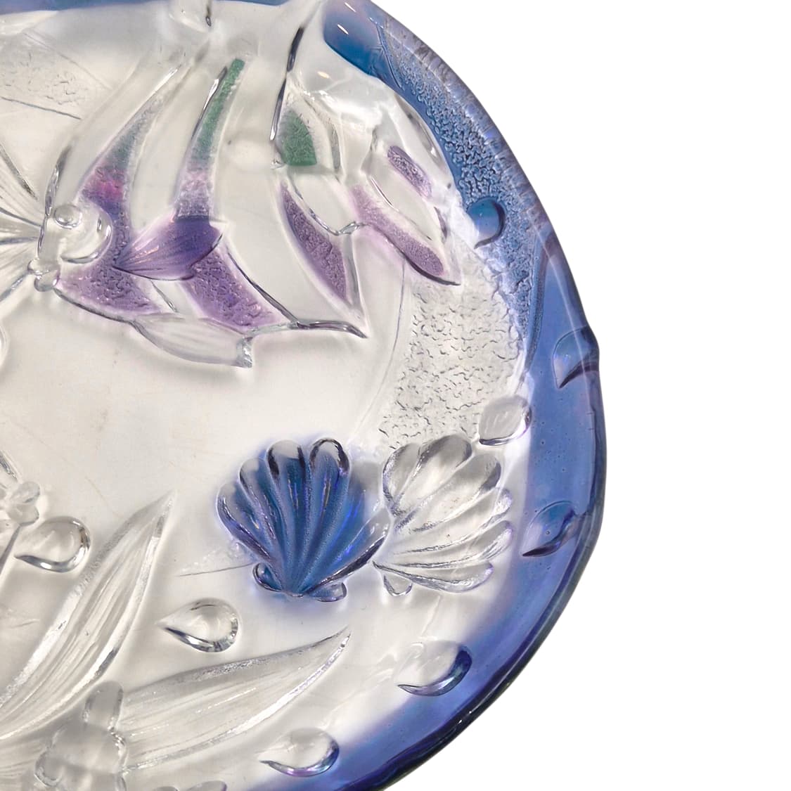 80s 소가 레트로 아쿠아 열대어&조개 접시 1p 상품이미지2