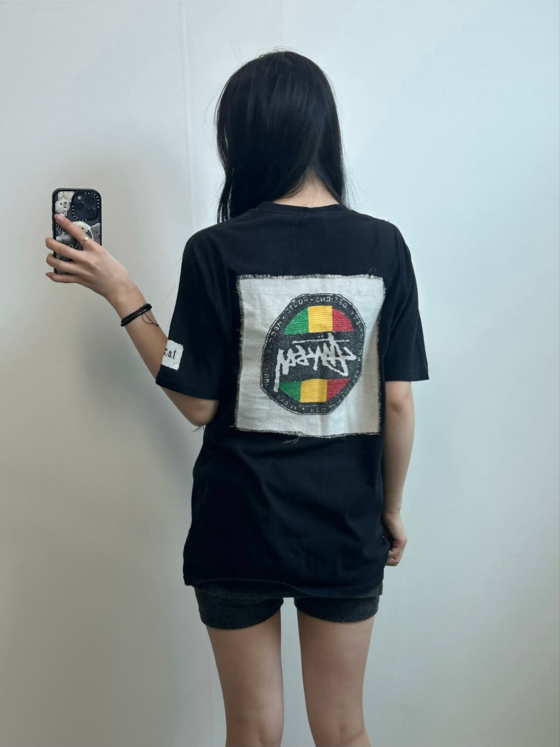 스투시 라스타 닷 블랙 반팔 티셔츠 상품이미지1
