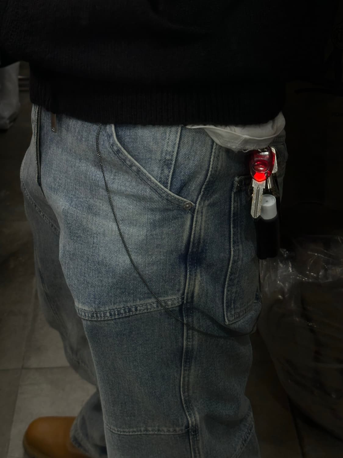 Black minimal chain - 미니멀 바지체인 블랙 상품이미지5