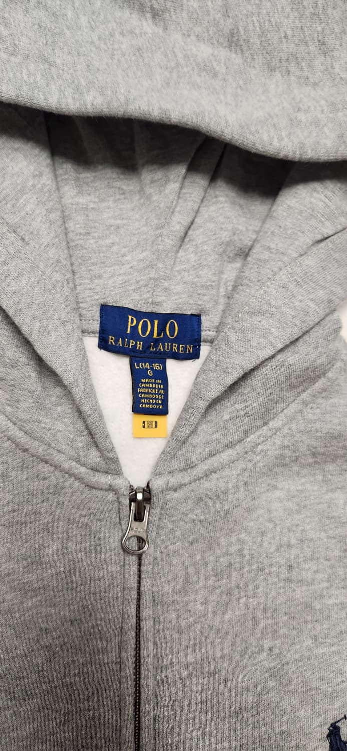 폴로 그레이 후드집업 L(14-16) 상품이미지2