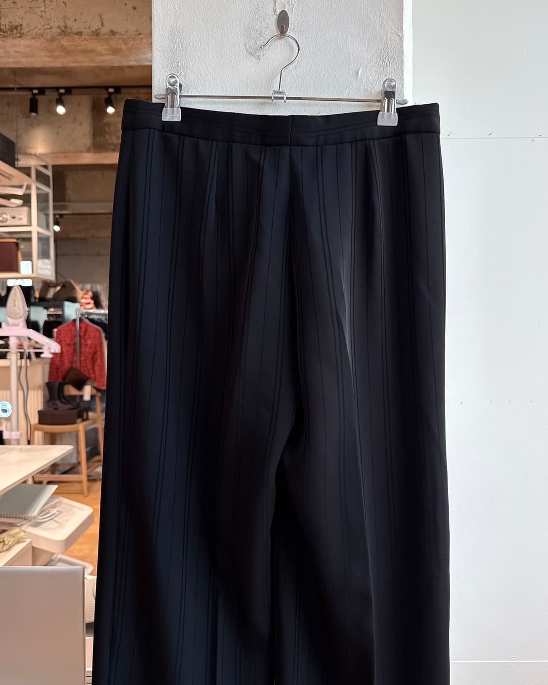 아르마니 꼴레지오니 블랙 스트라이프 슬랙스 팬츠  상품이미지6