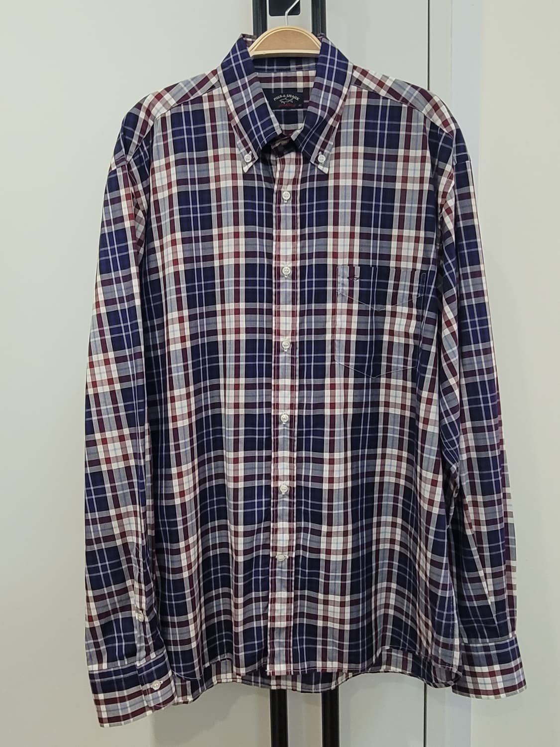 폴앤샤크 요팅 체크 긴팔 남성 셔츠 105~110사이즈 상품이미지1