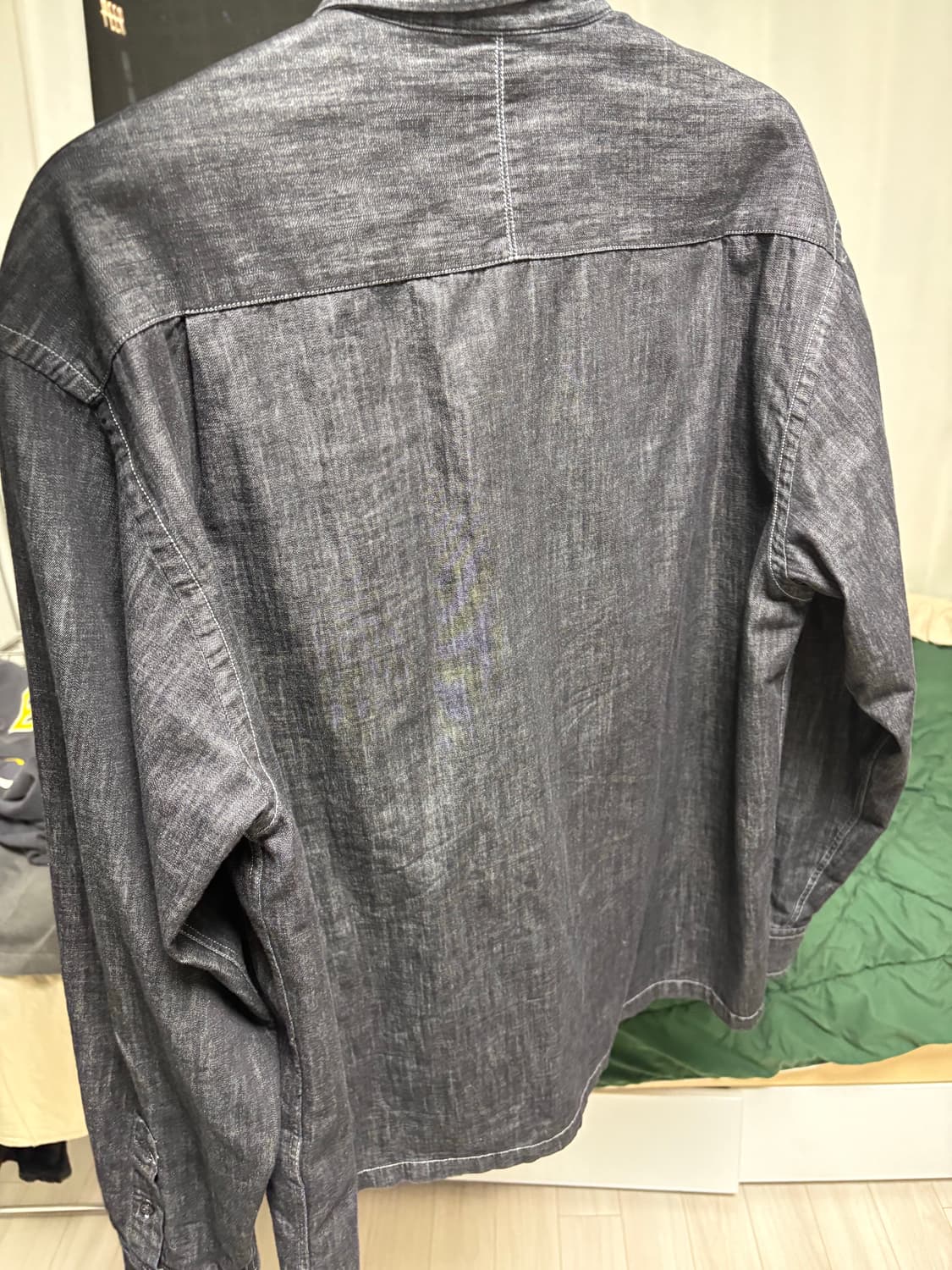 인더로우 washed denim safari shirt(블랙, 3사이즈) 상품이미지5