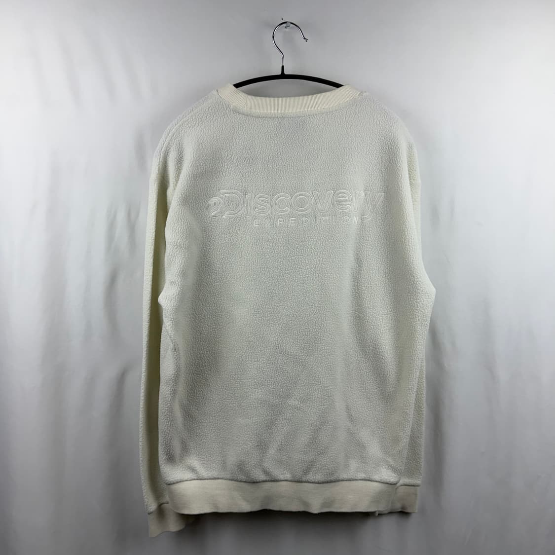(95) 디스커버리 폴라텍 자수로고 맨투맨 아이보리 상품이미지6