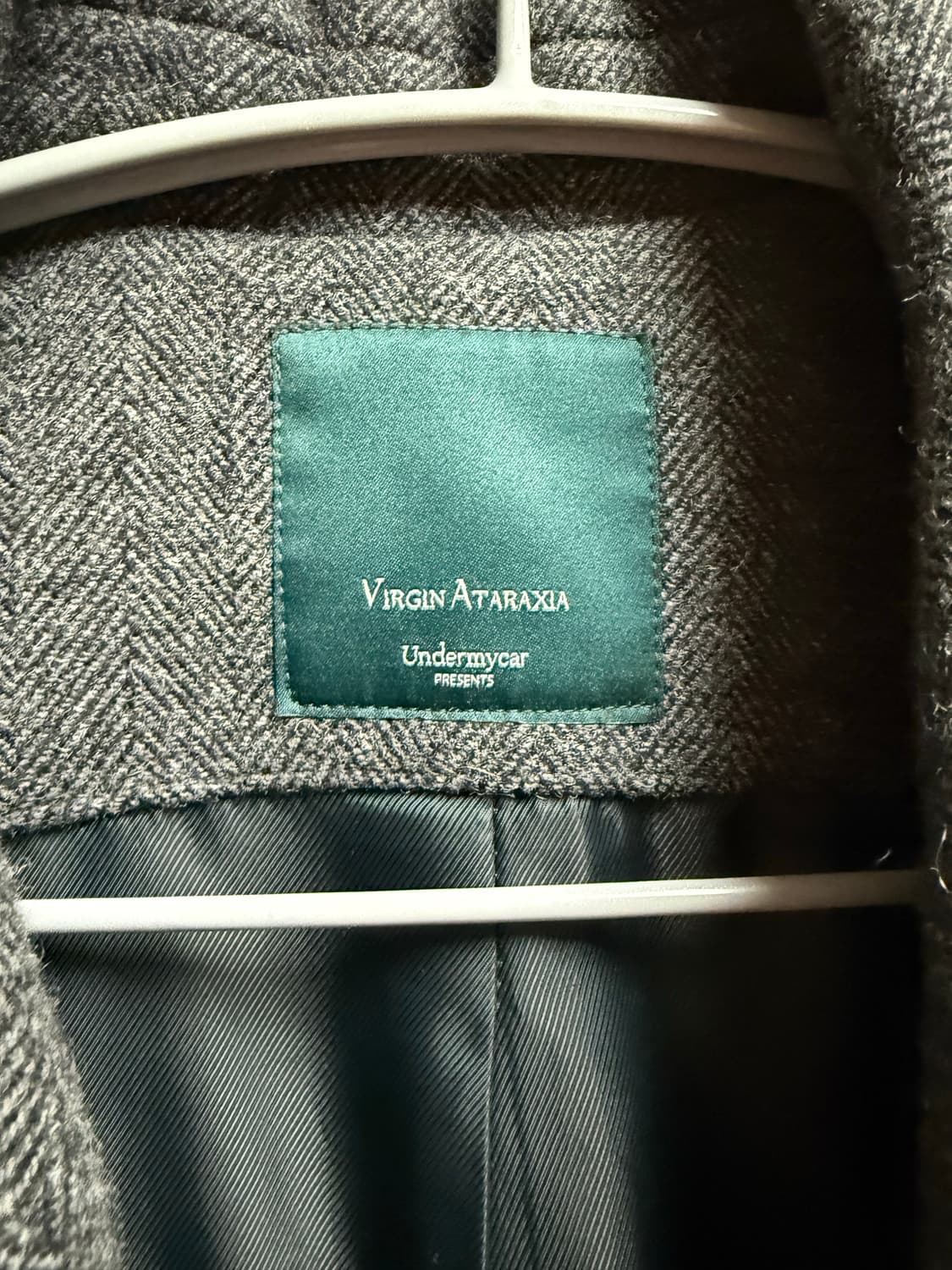 언더마이카 오버 박시핏 테일러드 더블코트 헤링본 상품이미지3