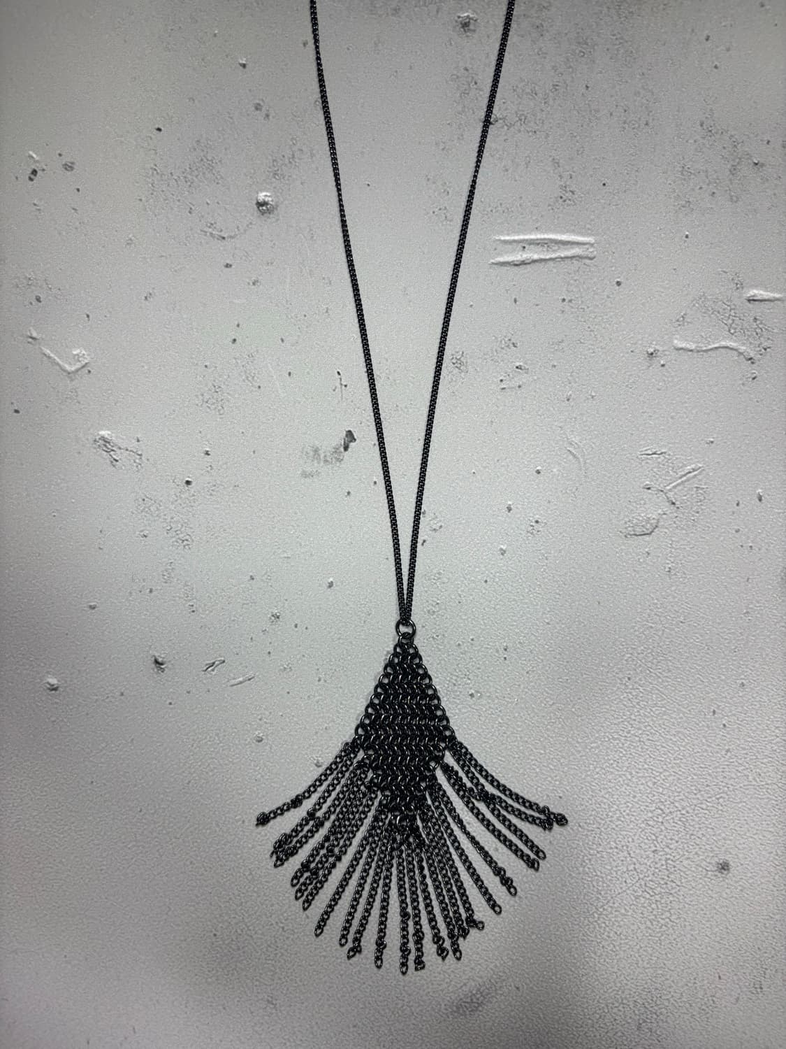 Dark silver tone chain pendant necklace  상품이미지1