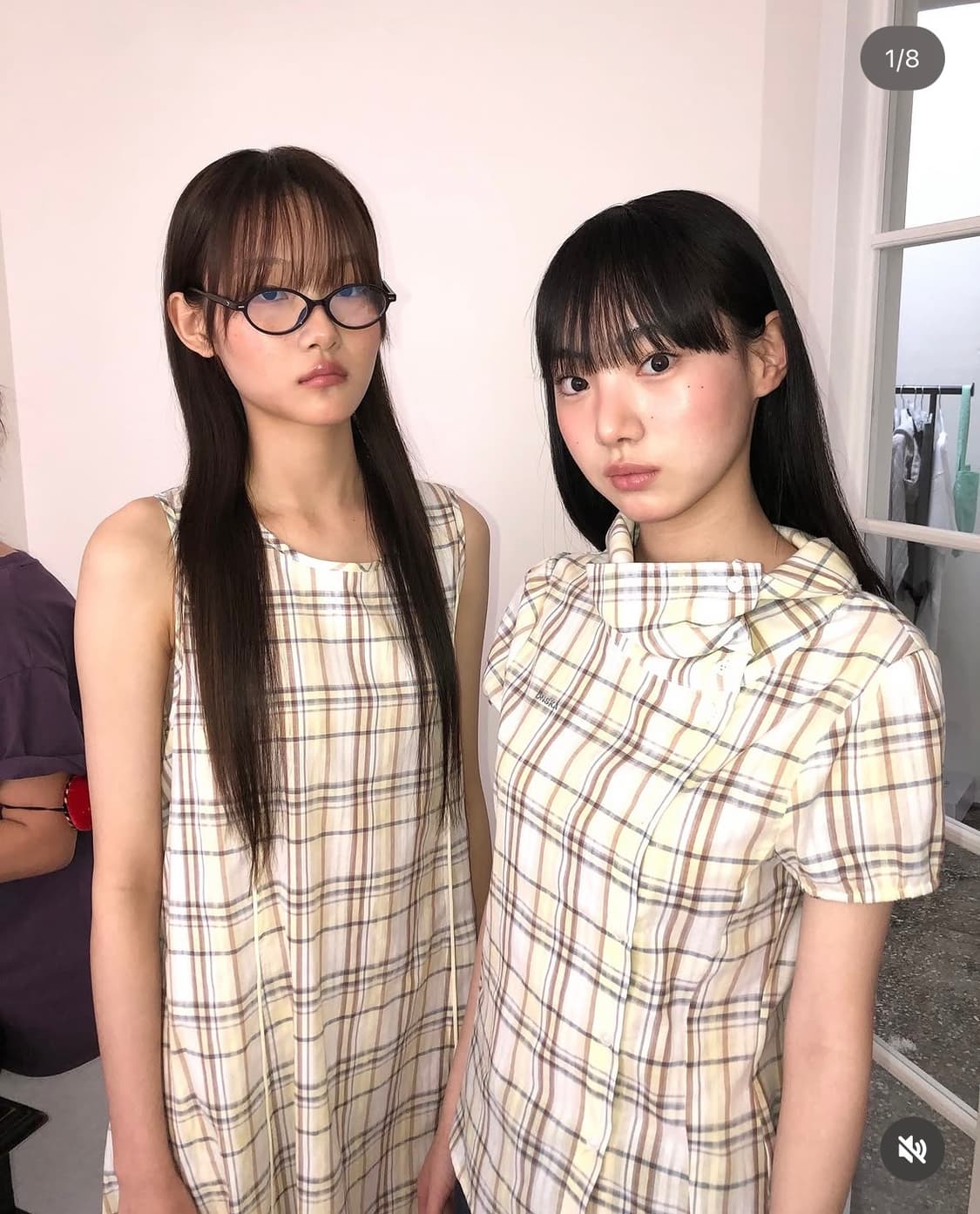 DRAPE COLLAR BLOUSE (YELLOW CHECK) 상품이미지1