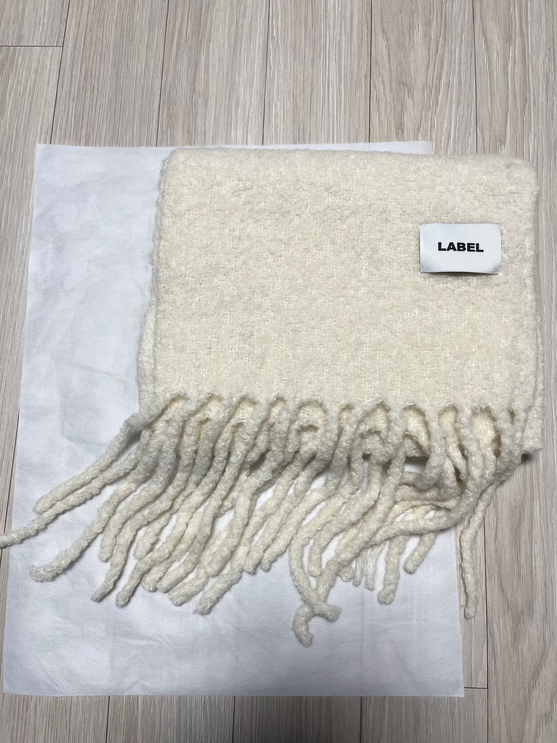 [새상품] 라벨아카이브 라비에르 부클 스카프 아이보리 상품이미지7