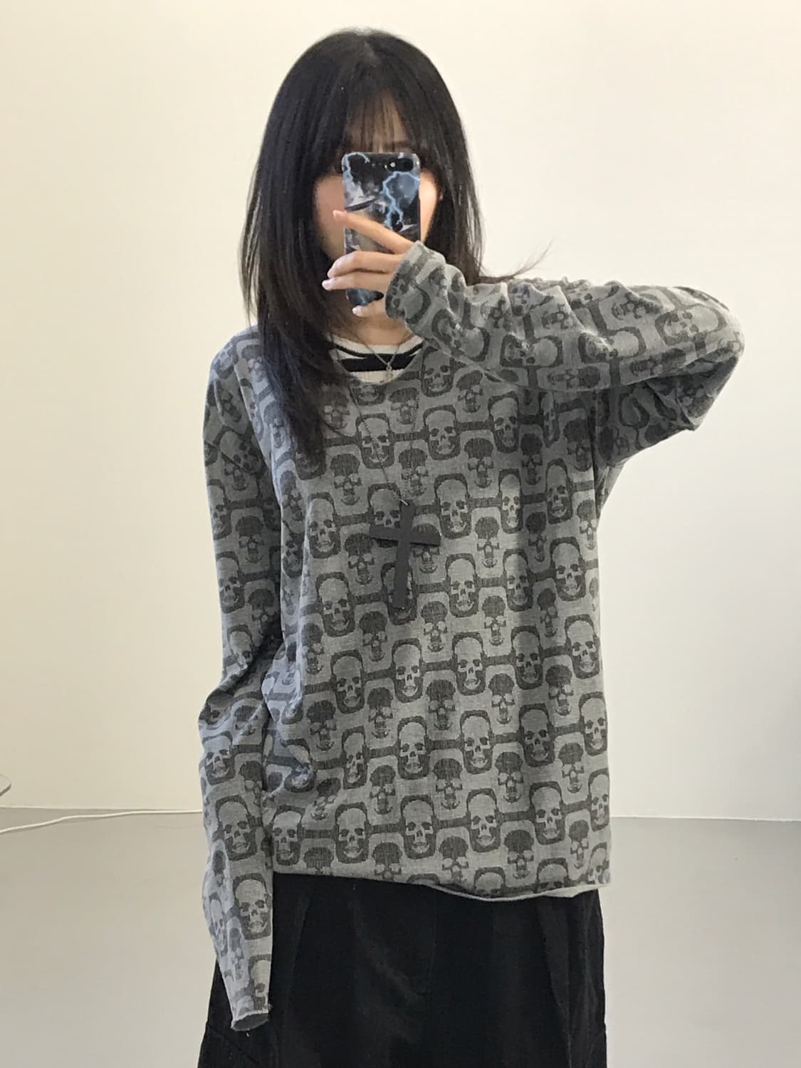 Jpn skull long sleeve t-shirts 상품이미지1