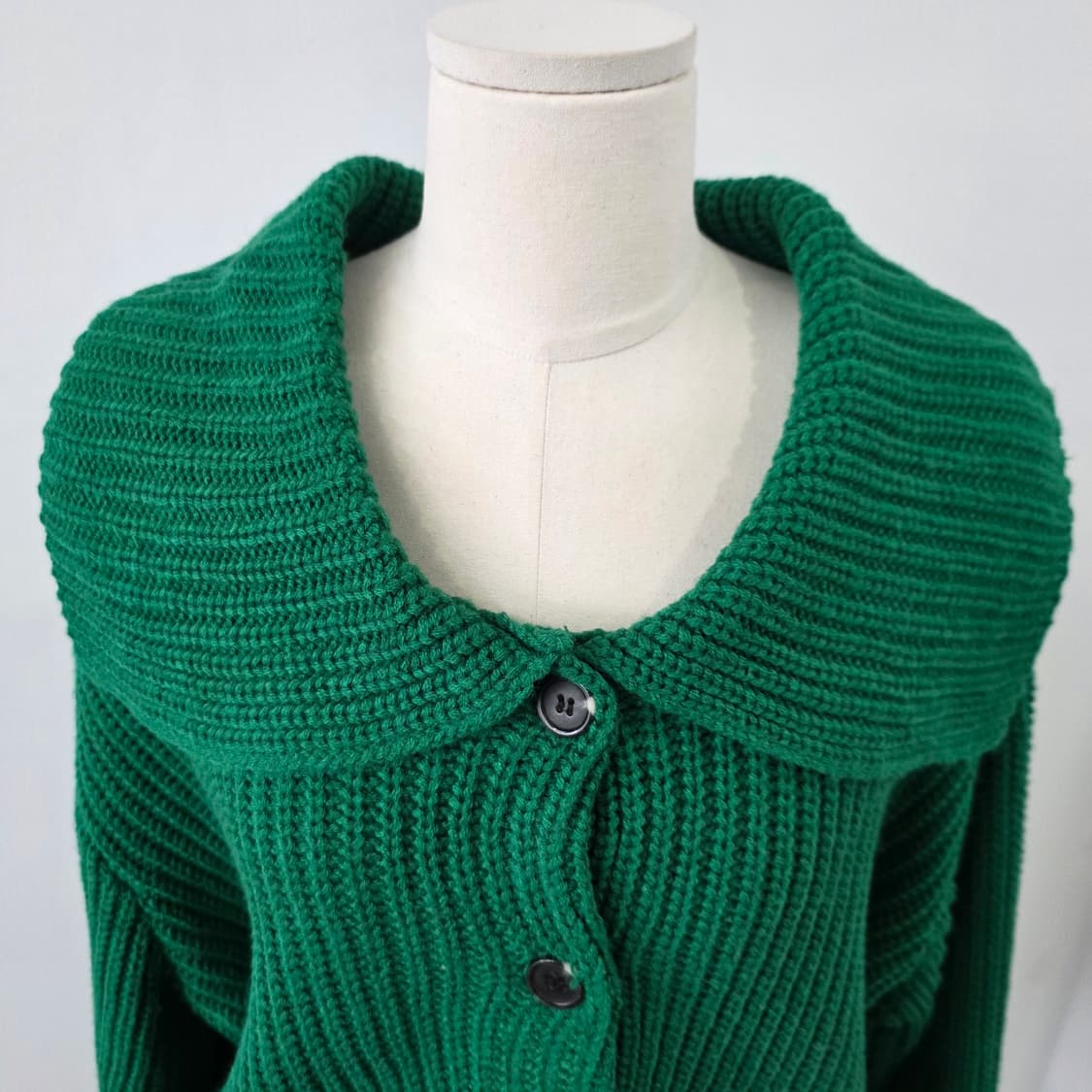 GRL그린 와이드카라 벌룬 니트 가디건 상품이미지5