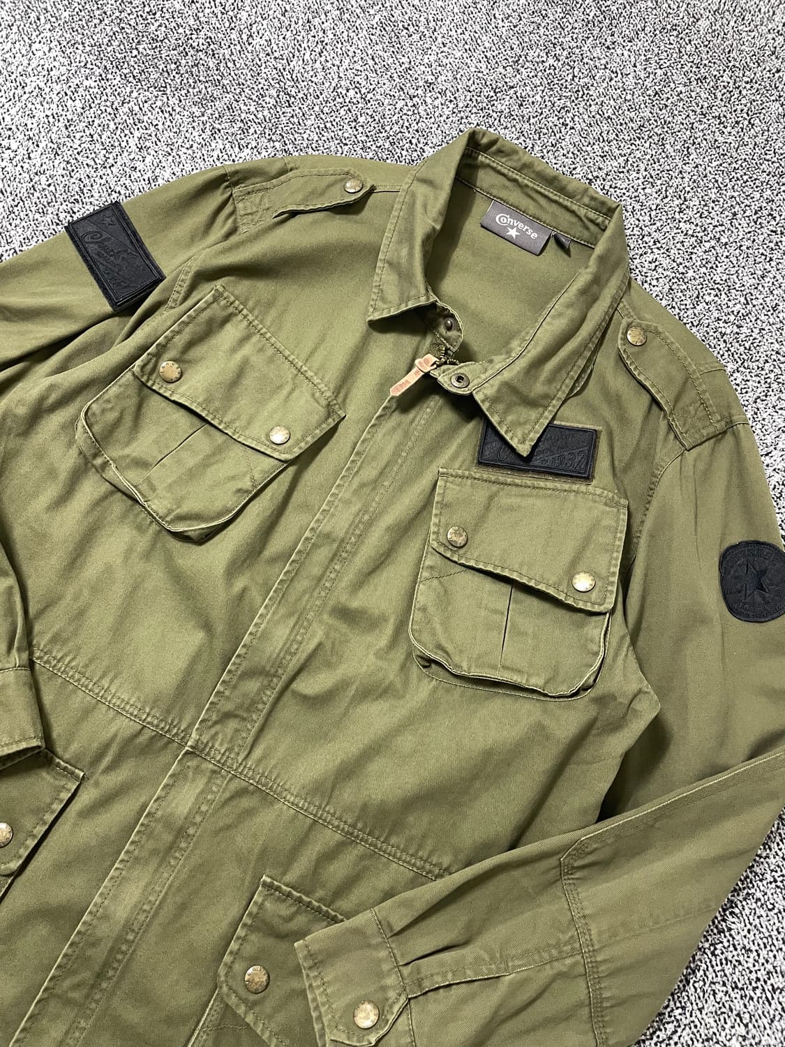 빈티지9. 컨버스 밀리터리 카키 야상 멀티포켓 퍼티그 자켓 점퍼 상품이미지2