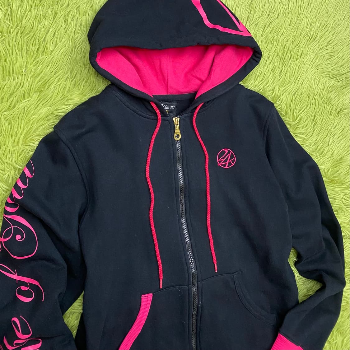 24 KARATS 핫 핑크 풀 집 후드 자켓 상품이미지4