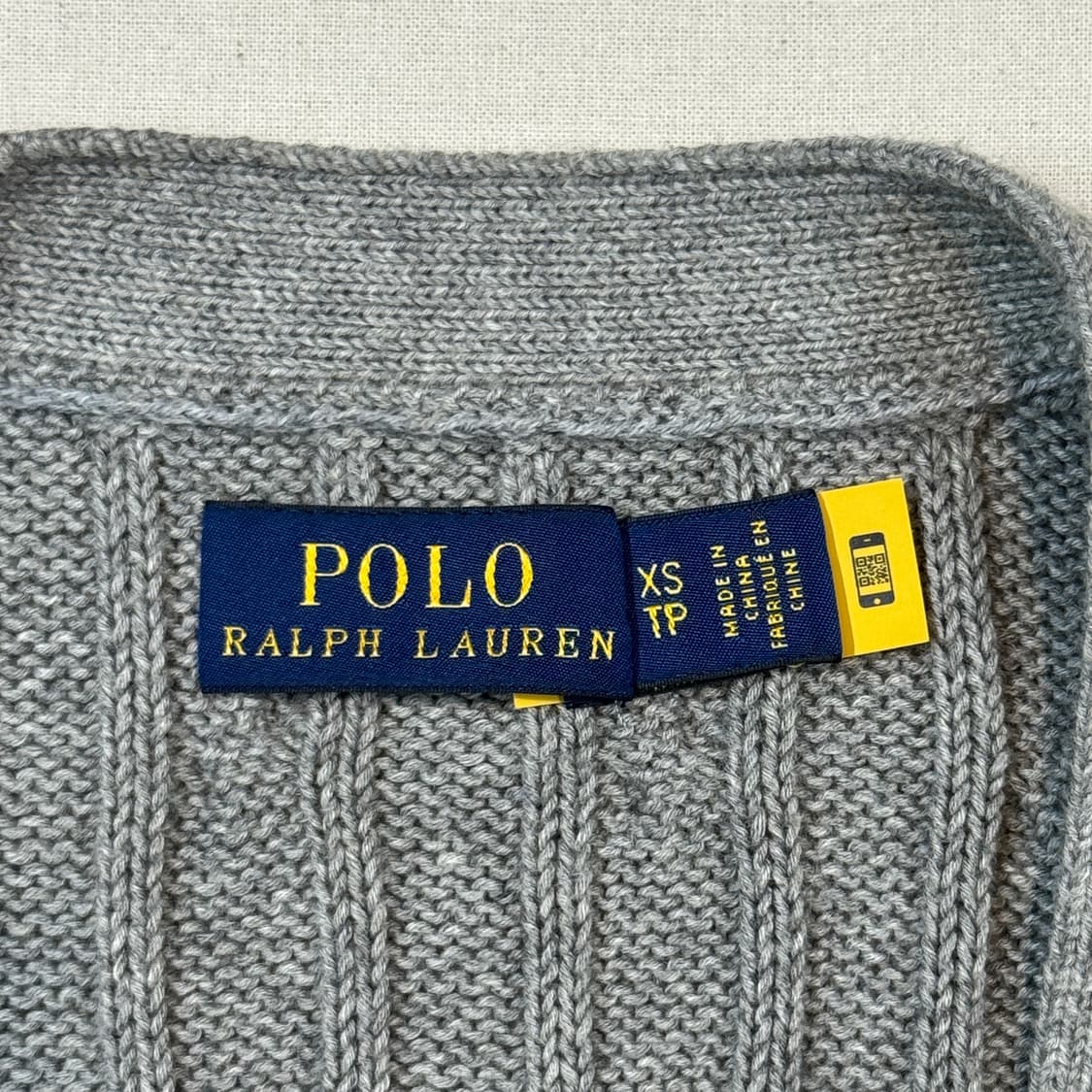 XS) 폴로 랄프로렌 코튼 케이블 꽈배기 가디건 신형 큐알탭 상품이미지7