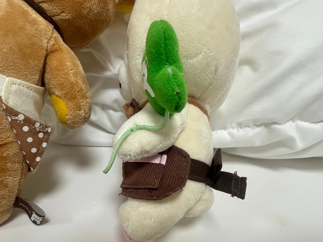 세트가격! 산엑스 한정 고전 리락쿠마 클로버 앞치마 인형 코리락쿠마 상품이미지3