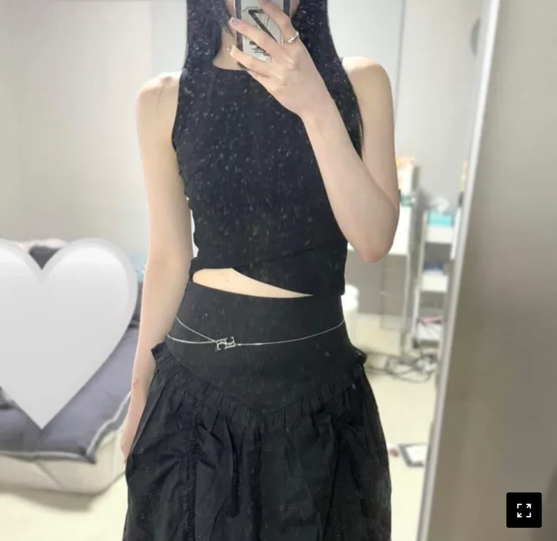 밀로우먼 벌룬 셔링 맥시 스커트(원가:118,000원) 상품이미지1