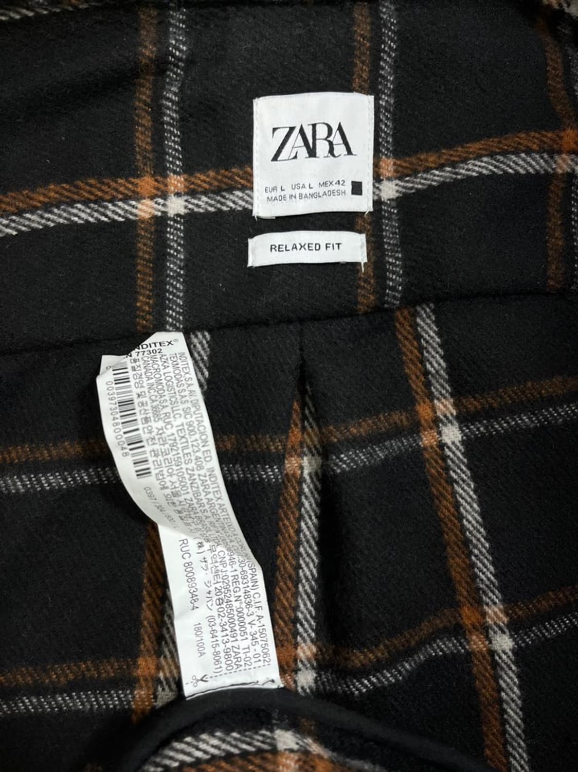 자라 플란넬 체크 셔츠/#3098 상품이미지5