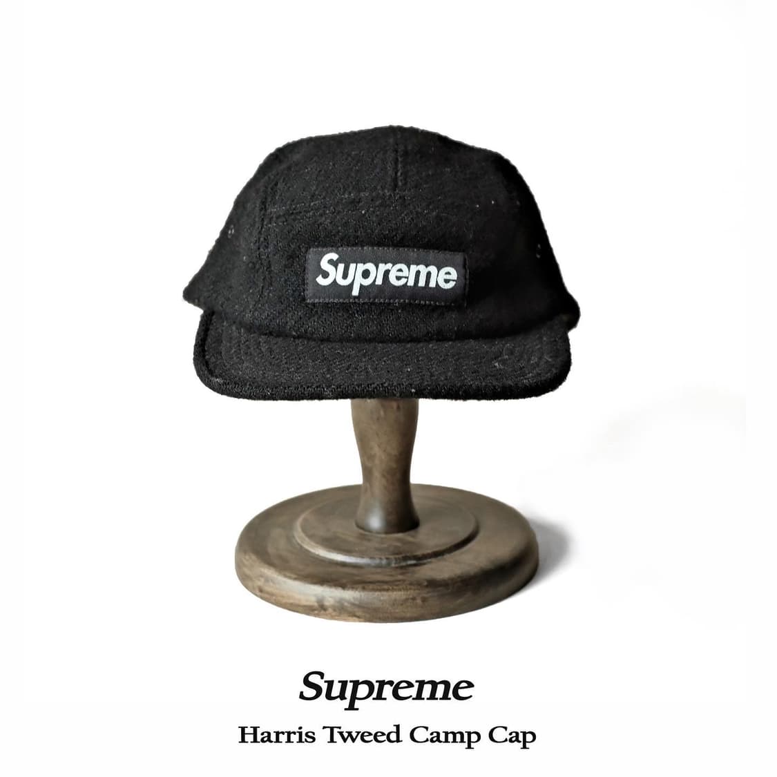 슈프림 해리스트위드 캠프캡 블랙 볼캡 모자 상품이미지1