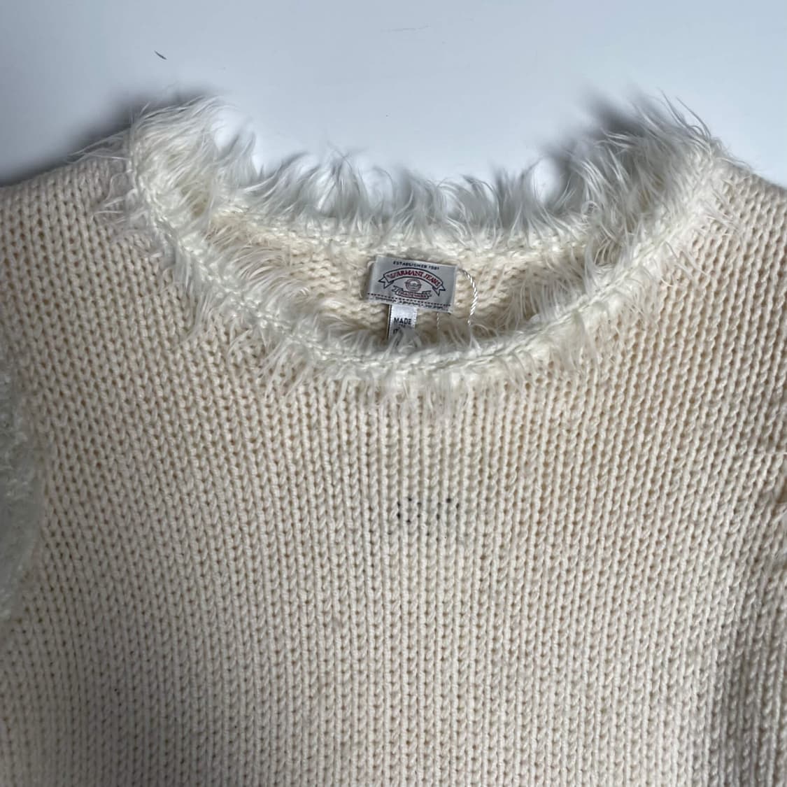 90's armani jeans 퍼 슬리브 니트 (italy)   상품이미지3