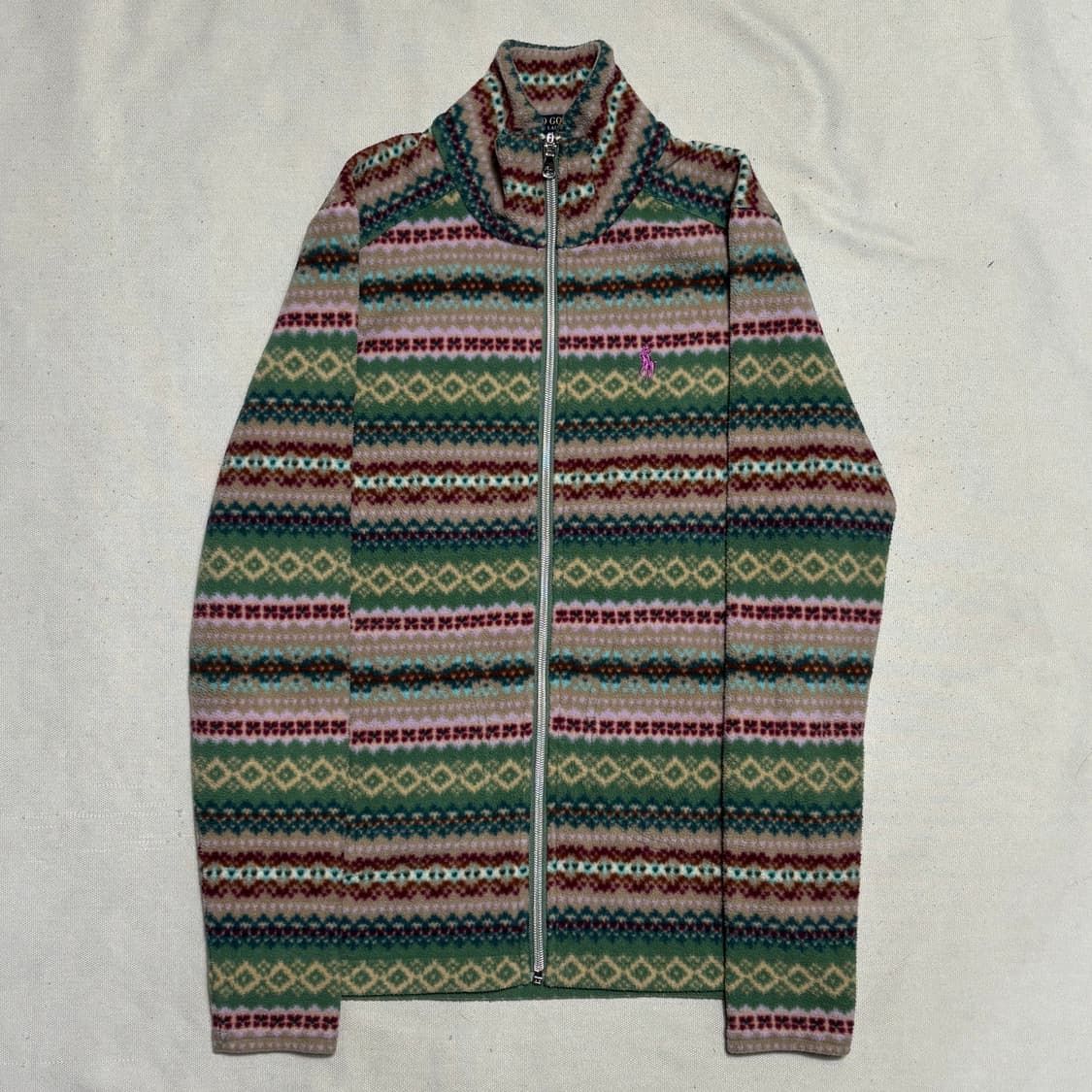 XS 폴로랄프로렌 핑크 포니 여성용 페어 아일 플리스  상품이미지2