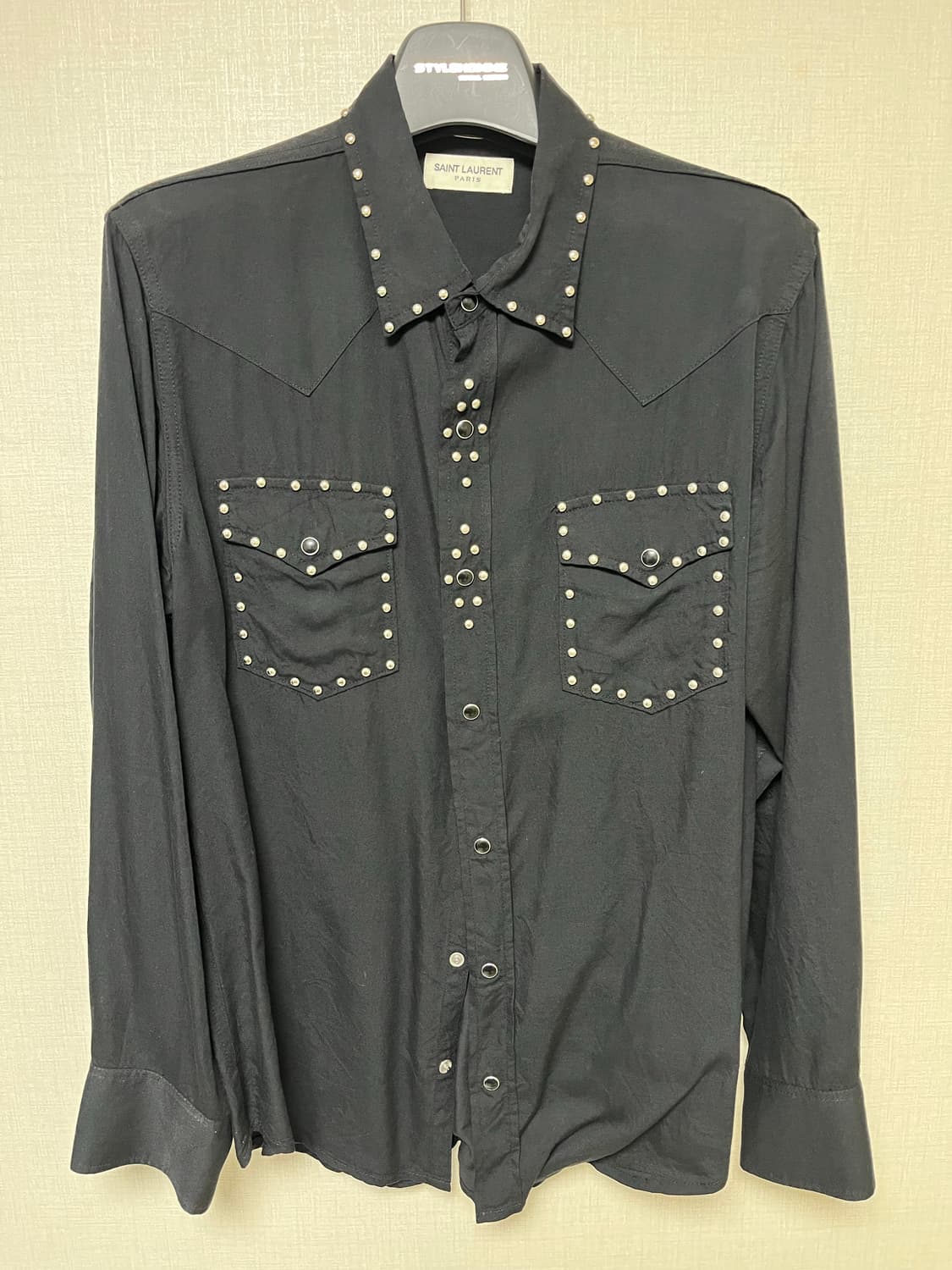 생로랑 / 스터드 웨스턴 셔츠 / 블랙 / 사이즈 L 상품이미지4
