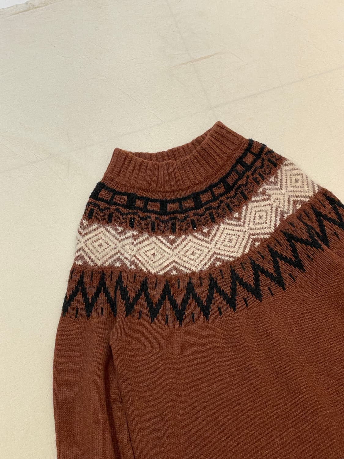 Ray BEAMS 페어아일패턴니트 상품이미지3