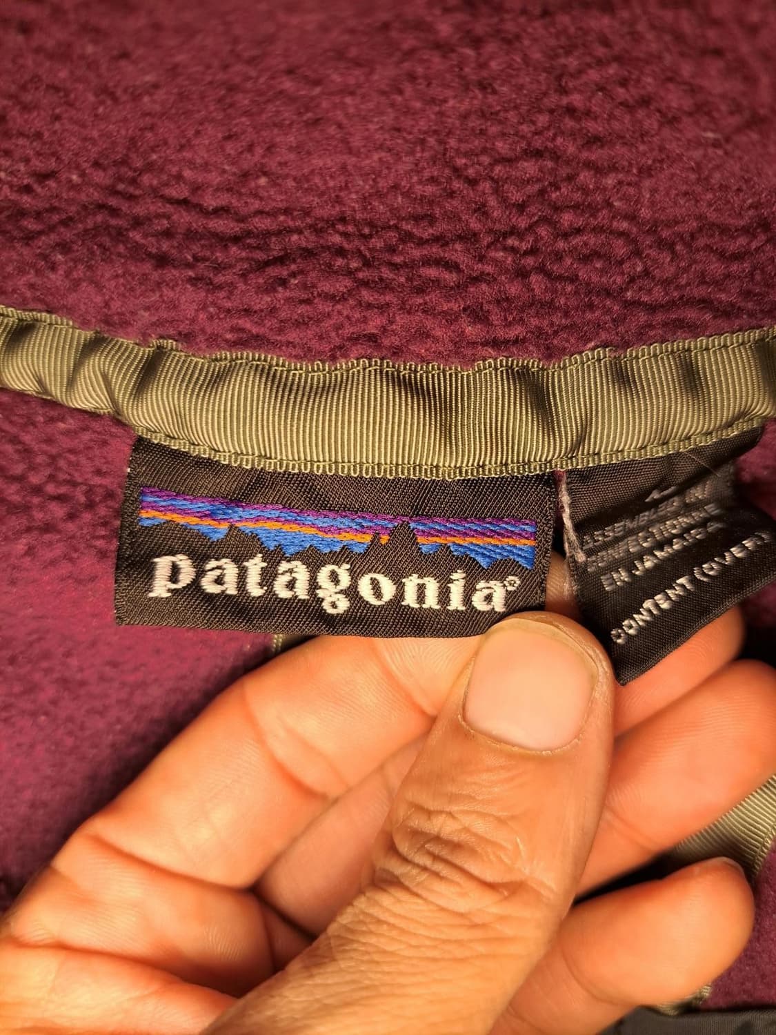 90s 파타고니아 신칠라 스냅-T 퍼플 자메이카 상품이미지3