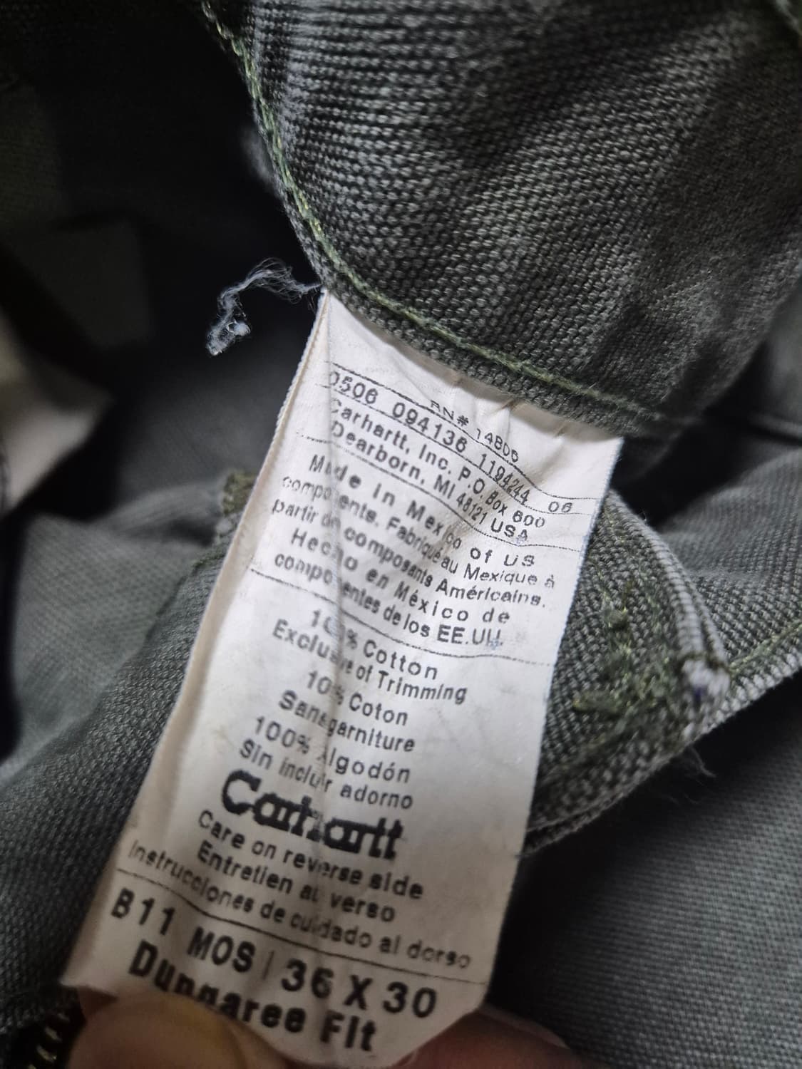 [36] 칼하트 b11 싱글니 MOS 상품이미지3