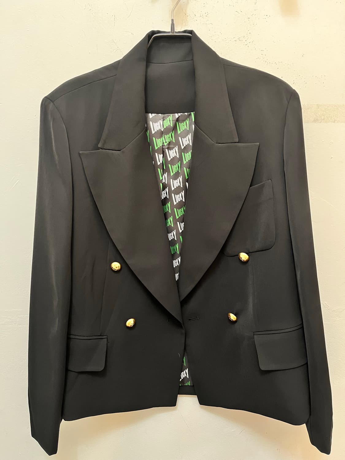 럭키슈에뜨 더블 크롭 자켓 블랙 38 상품이미지2