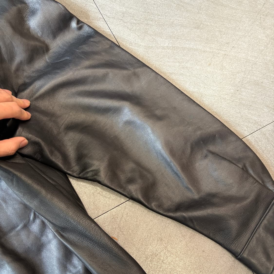 Planet Hollywood black leather jacket 상품이미지7