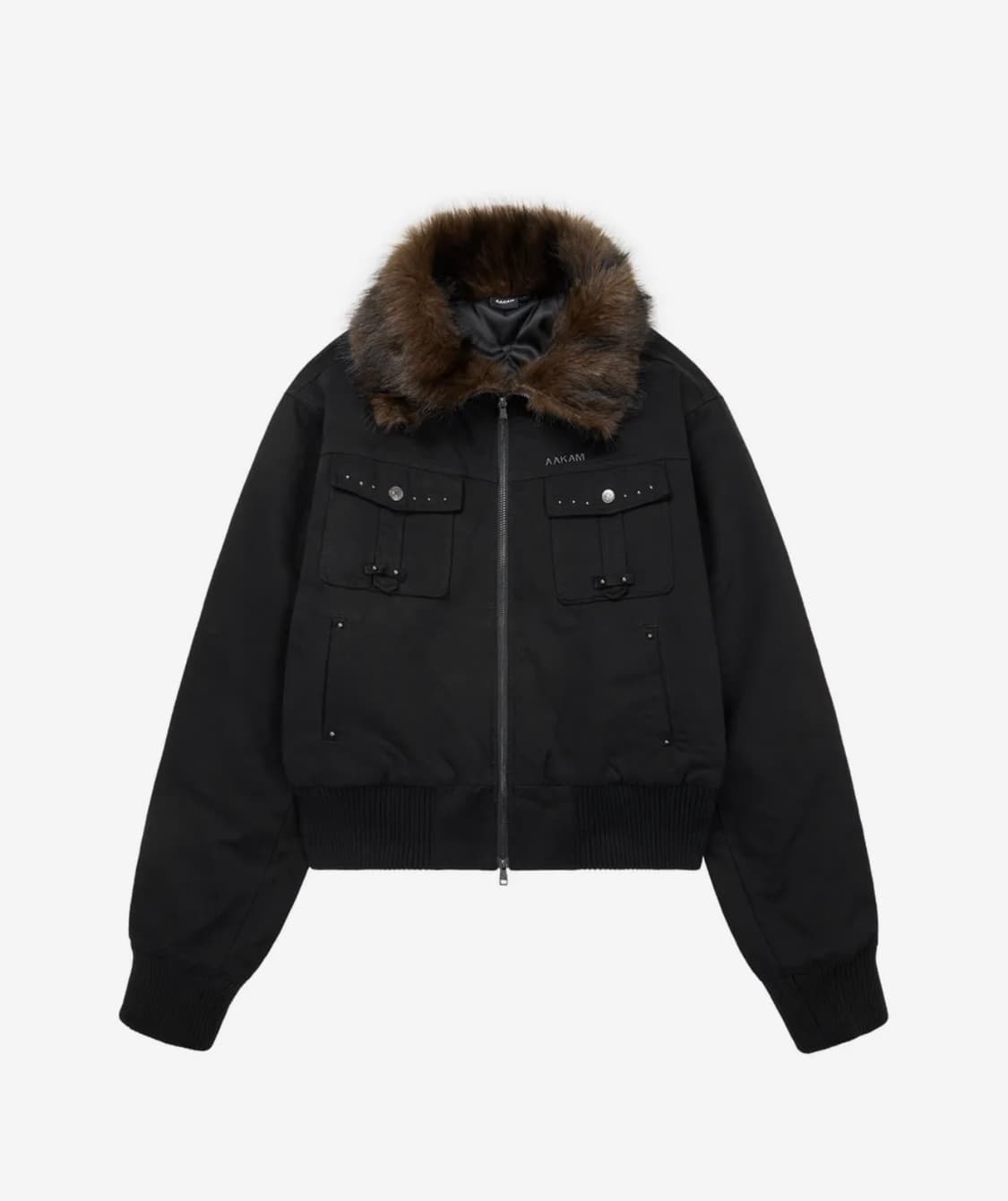 아캄 AAKAM Studded High Neck Fur Jacket  상품이미지1