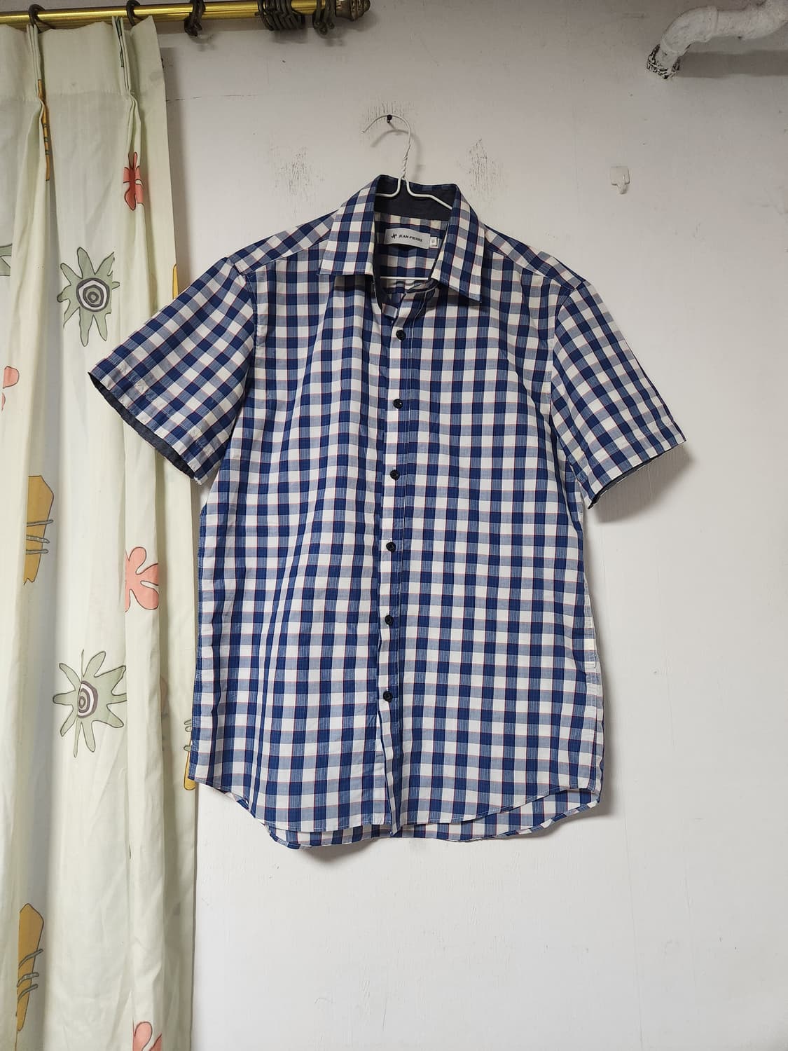 잔피에르 체크 반팔 셔츠 남방 100 상품이미지1