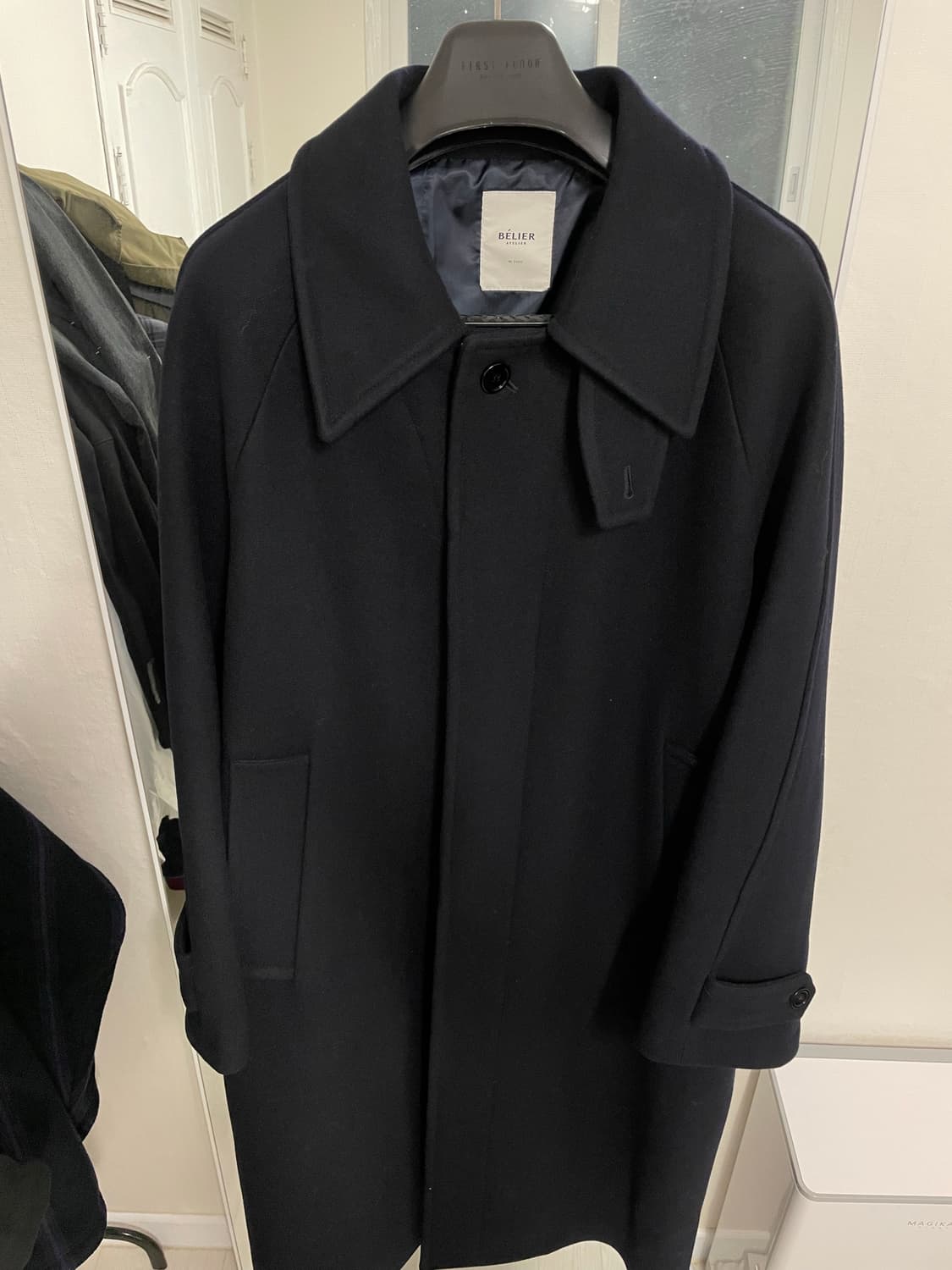 벨리에 맥시 멜톤 울 발마칸 다크네이비 상품이미지2