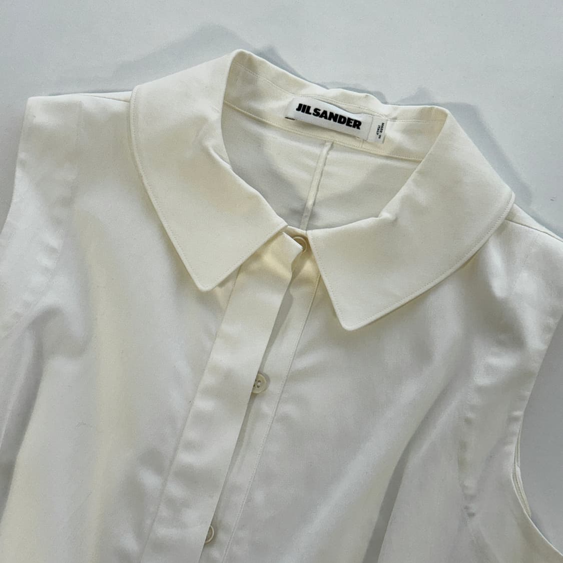 질샌더 슬리브리스 셔츠 원피스 상품이미지3