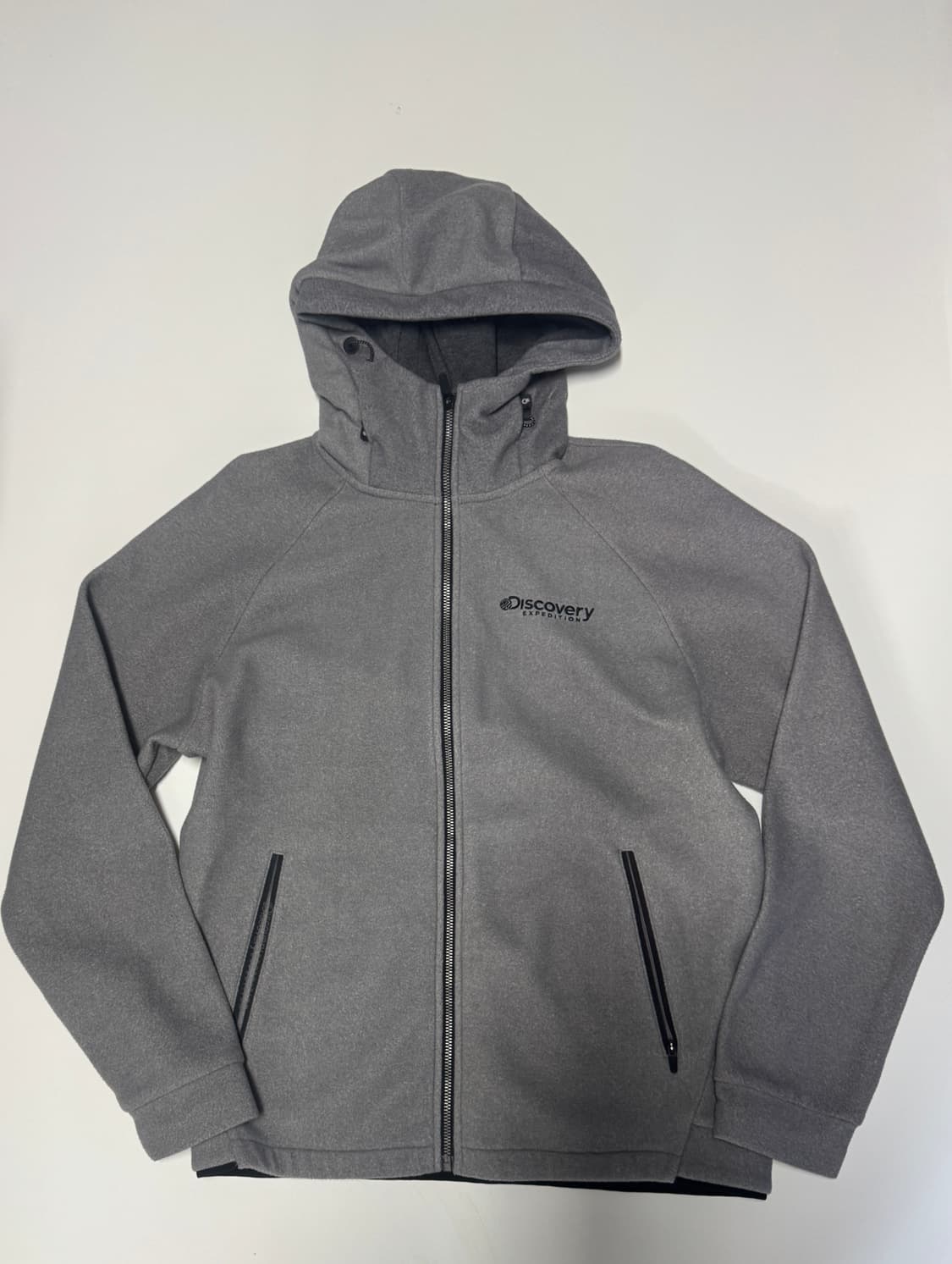디스커버리 트레이닝 기모 후드 집업 자켓 L 그레이 상품이미지1