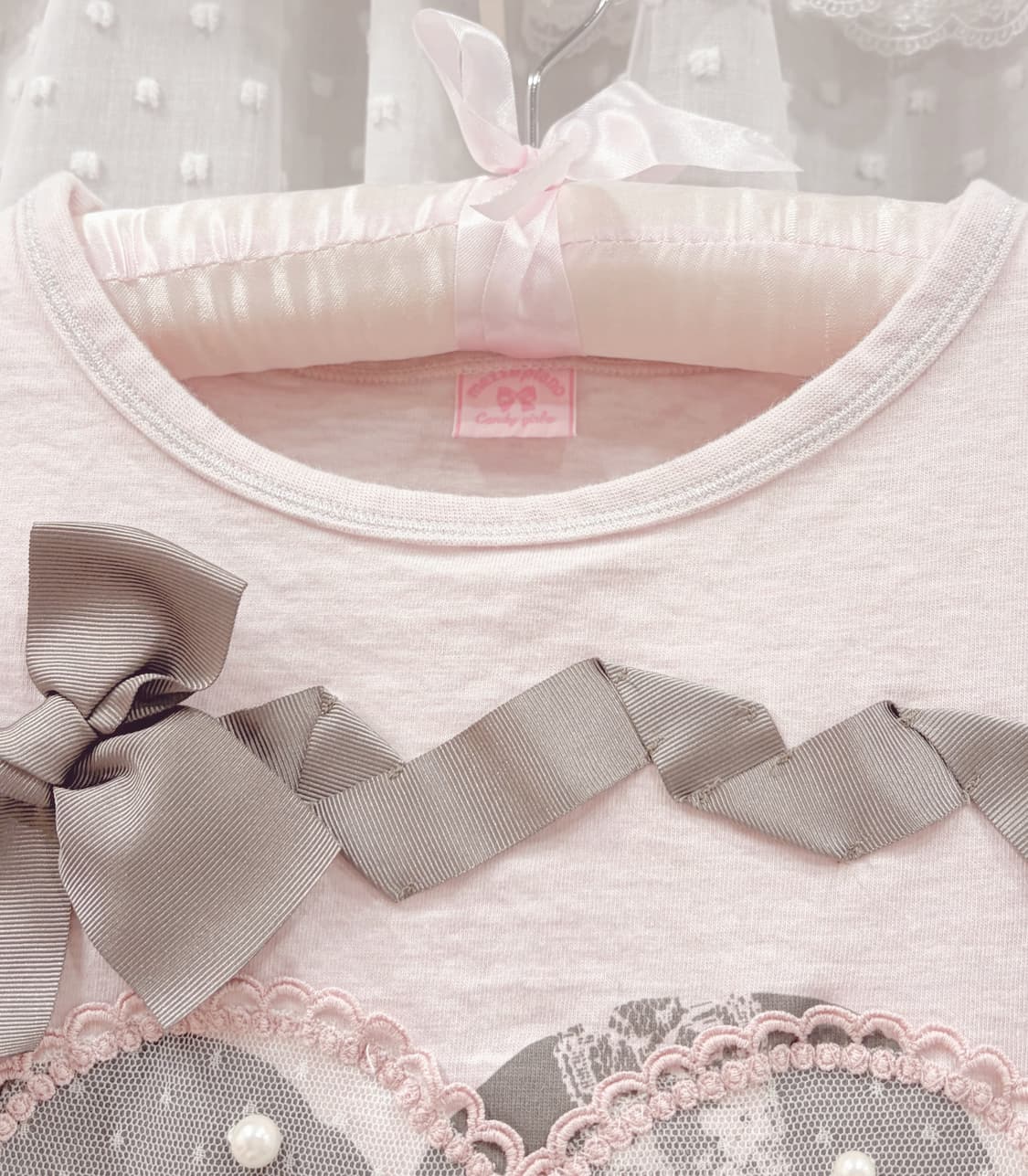 메조피아노 리본 탑 라떼갸루 빈티지 상품이미지2