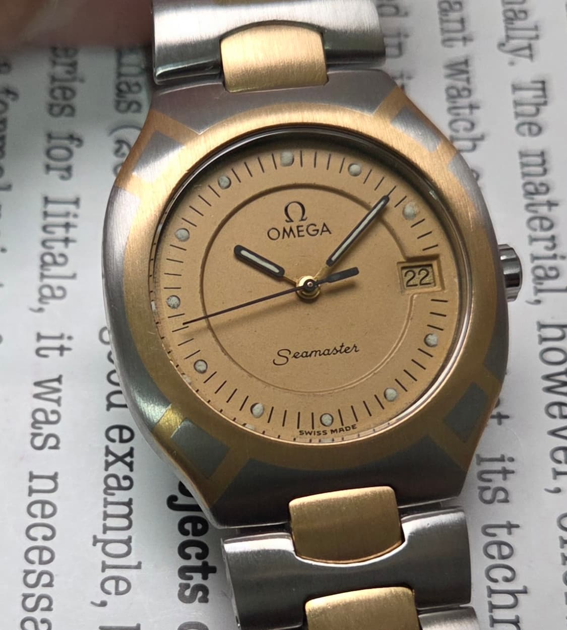 빈티지 오메가 씨마스터 폴라리스 최상위 18K콤비 골드판 브레이슬릿 ve 상품이미지1