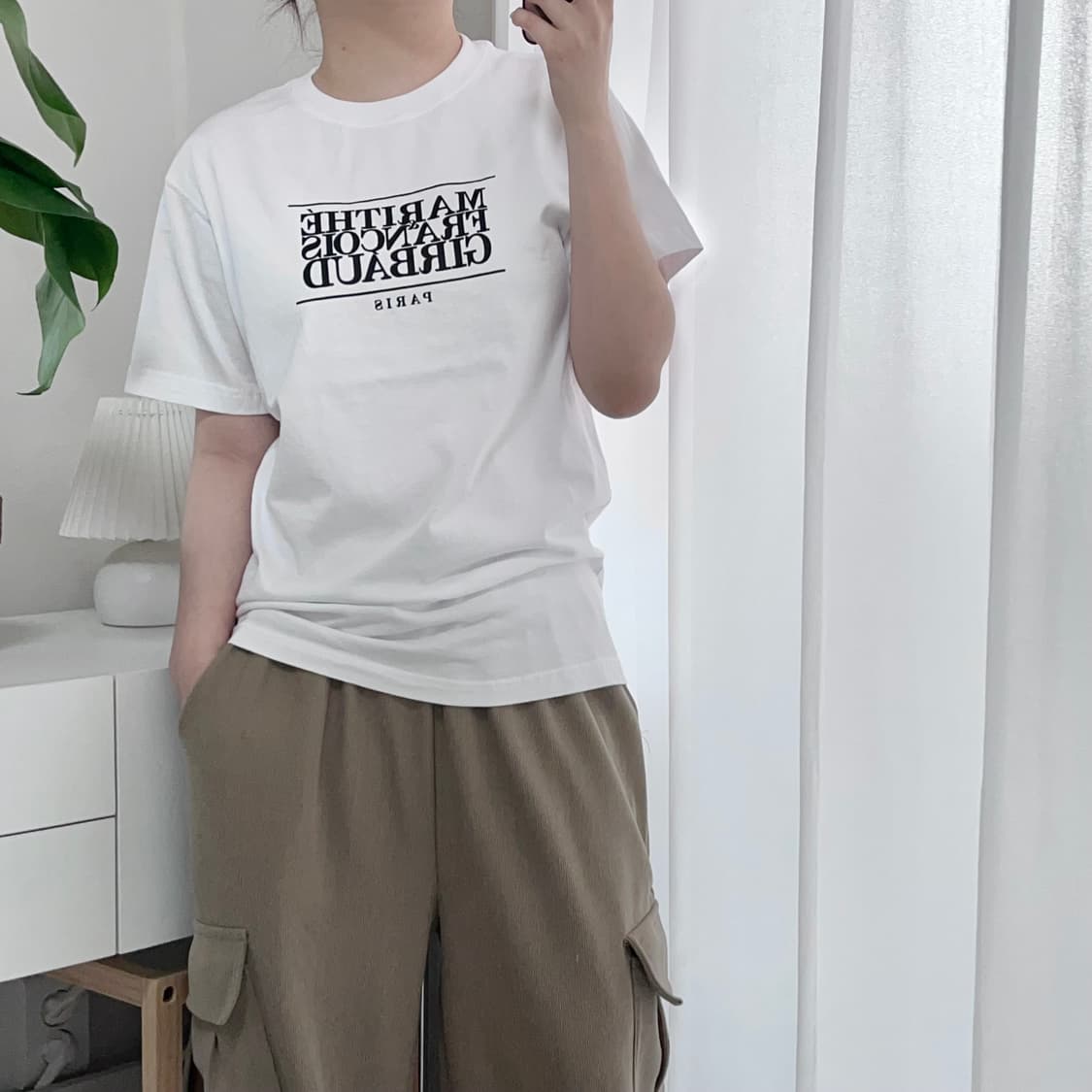 [정품] 마리떼프랑소와저버 화이트 클래식로고 반팔티 [ M ] 상품이미지1