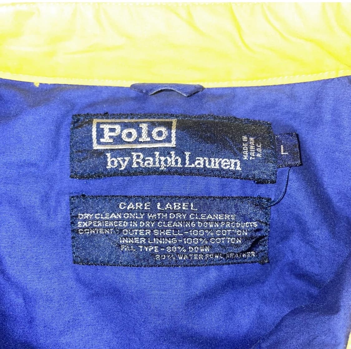 90s 폴로랄프로렌 푸퍼 패딩 (care label)  L   상품이미지8