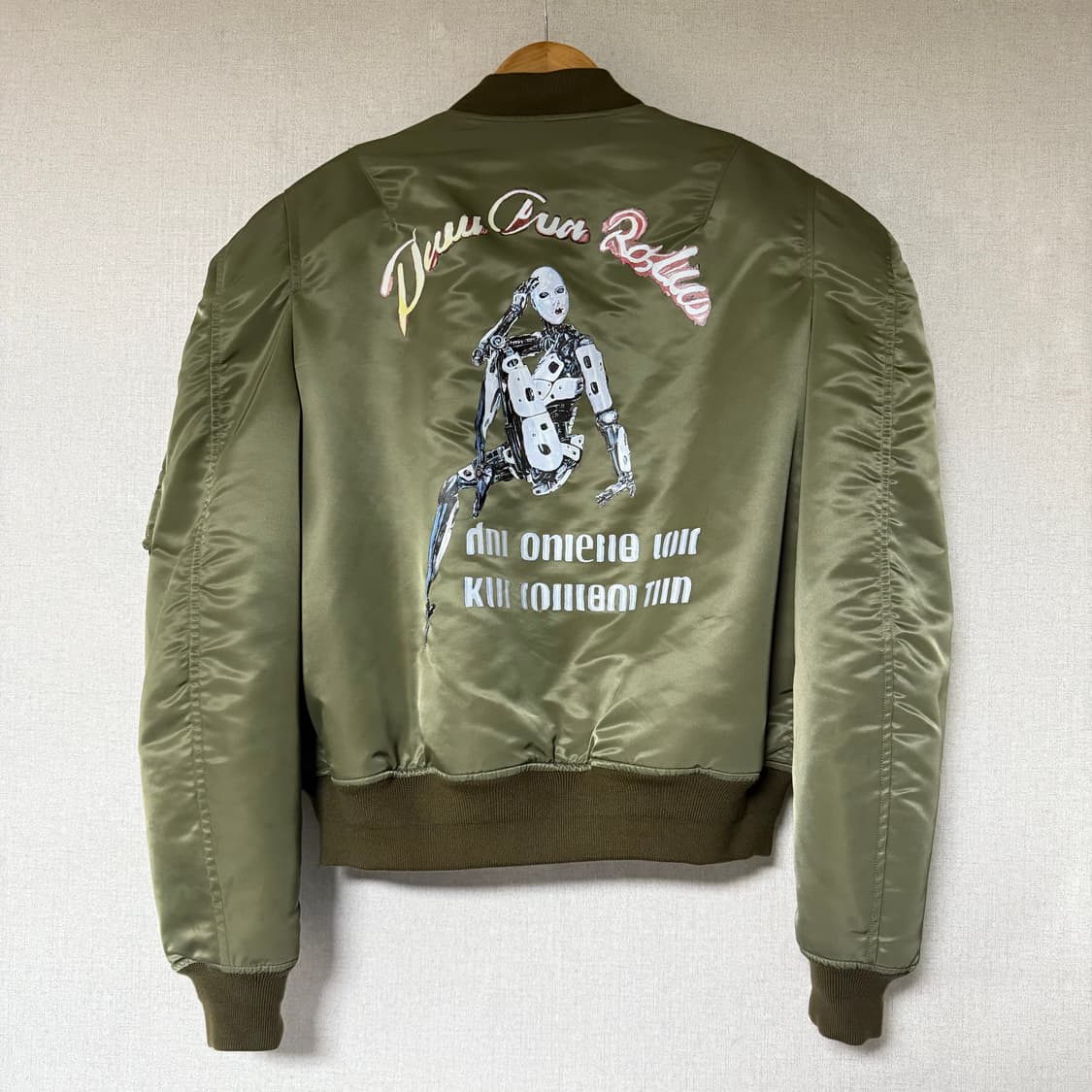 [M]더블렛 24SS 로봇 숄더 카키 봄버 MA-1 자켓 상품이미지6