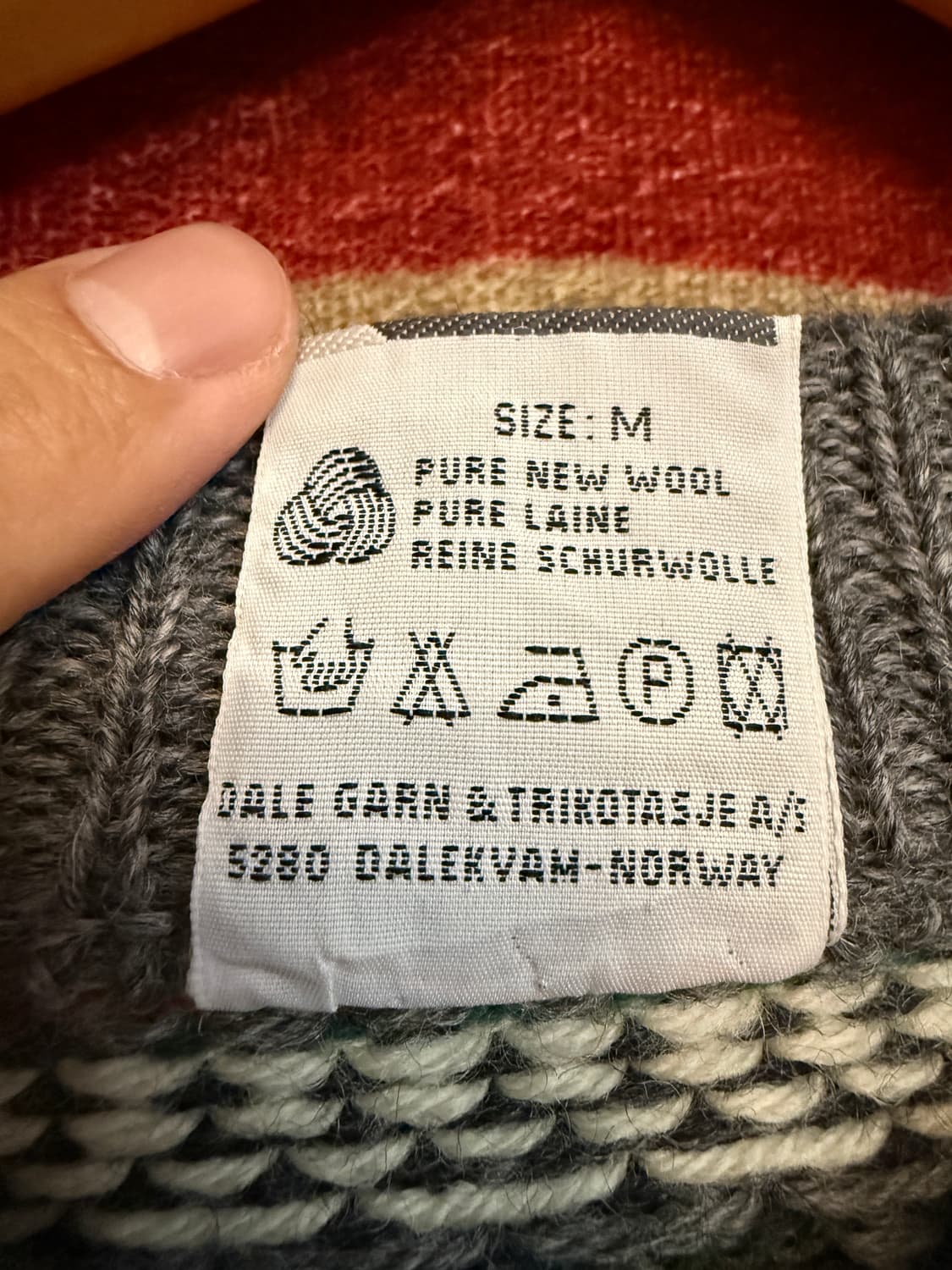 Dale of Norway 노르딕 패턴 울 니트 (M) 상품이미지5