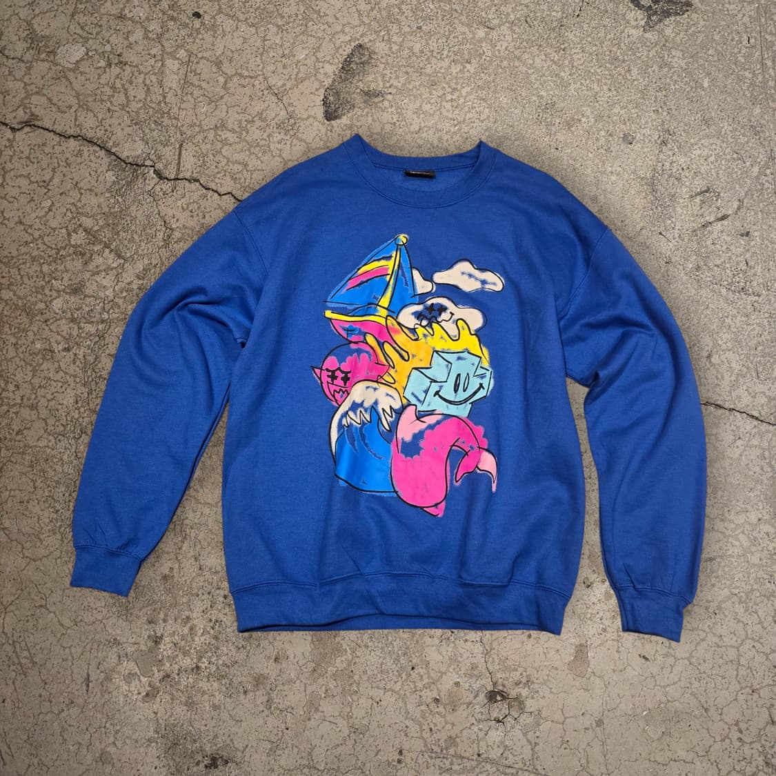 핑크 돌핀 크루넥 스웻셔츠 상품이미지1