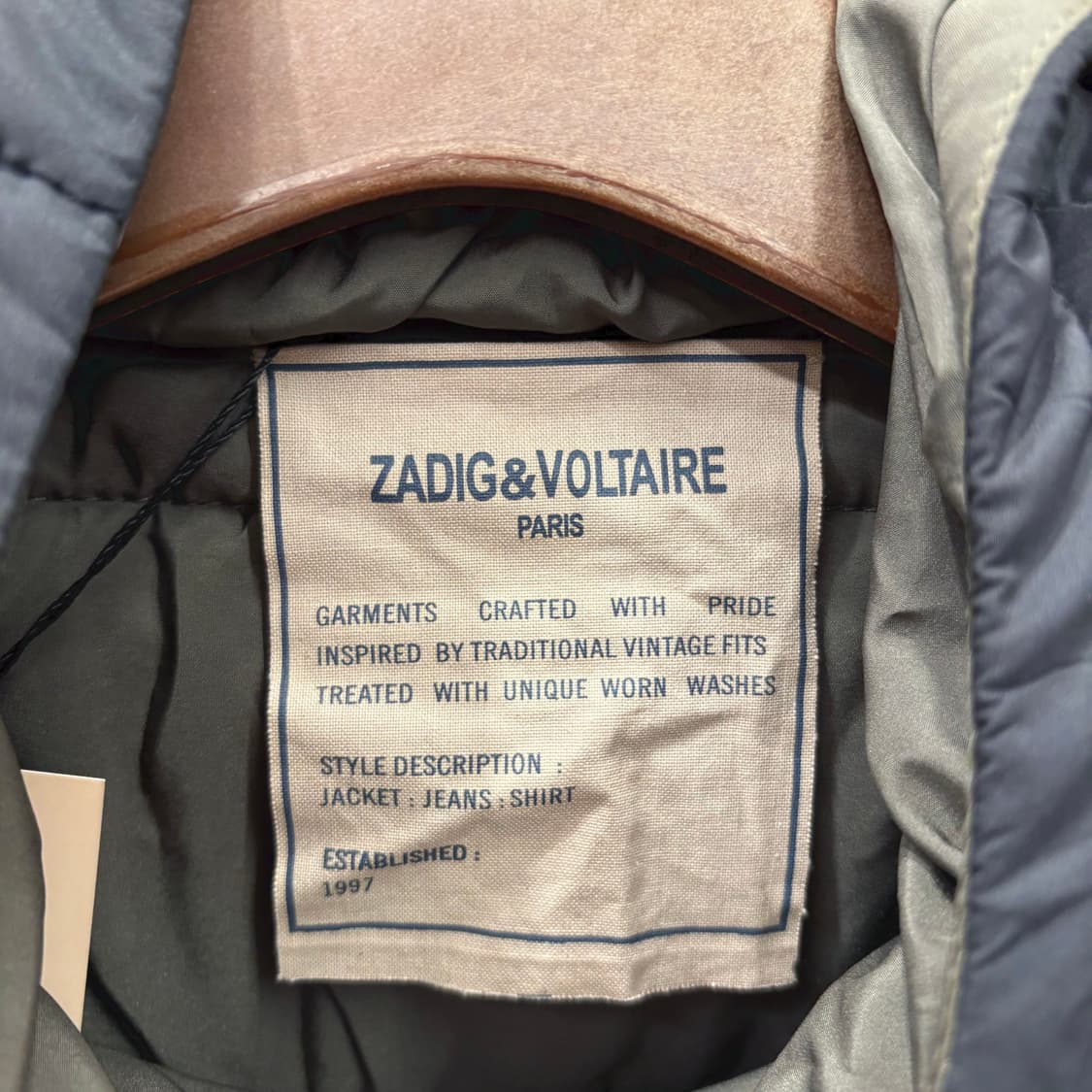 쟈딕 앤 볼테르 후드 패딩 코트 사이드 포켓 디테일 레귤러핏 블랙 상품이미지6