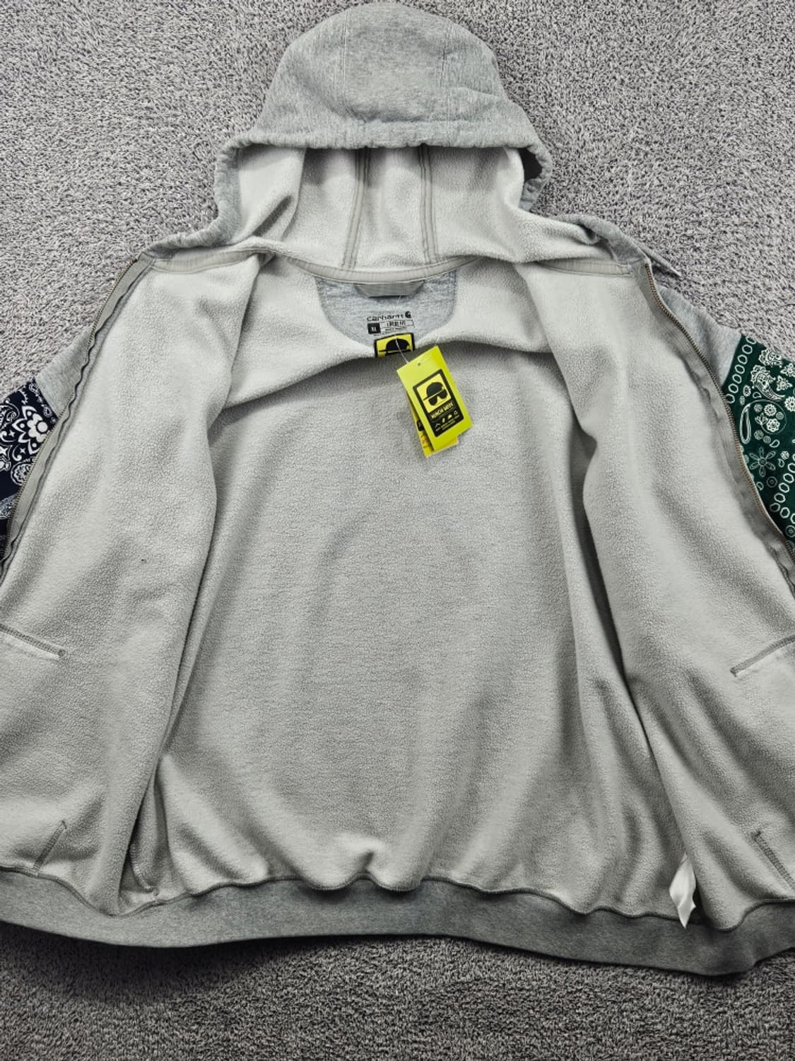 칼하트 페이즐리 반다나 커스텀 스웻 후드 집업 ( XL ) / 11487 상품이미지9