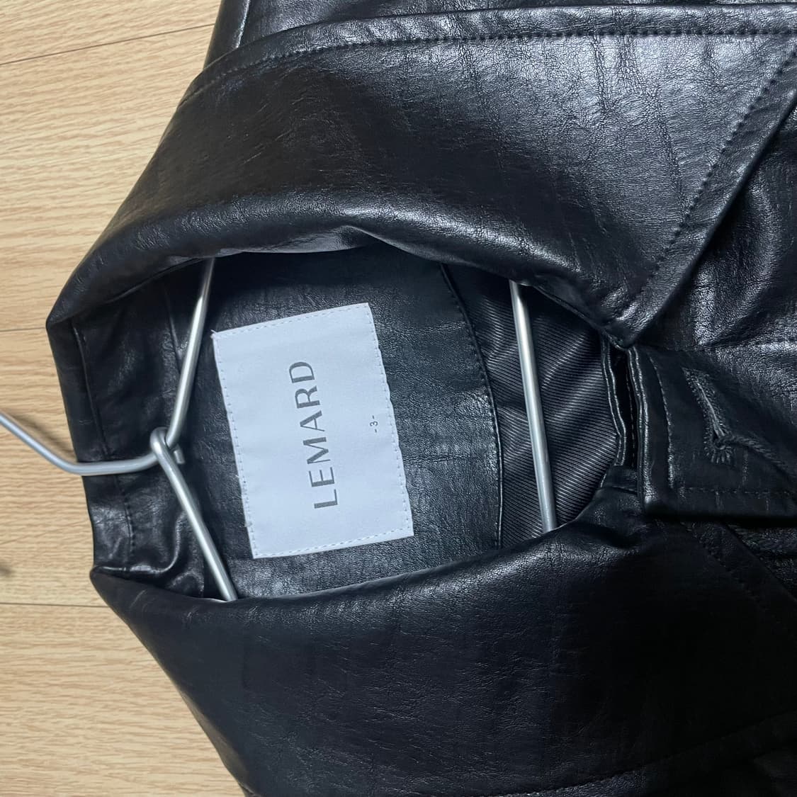 르마드 레더 자켓 블랙 새상품 상품이미지3