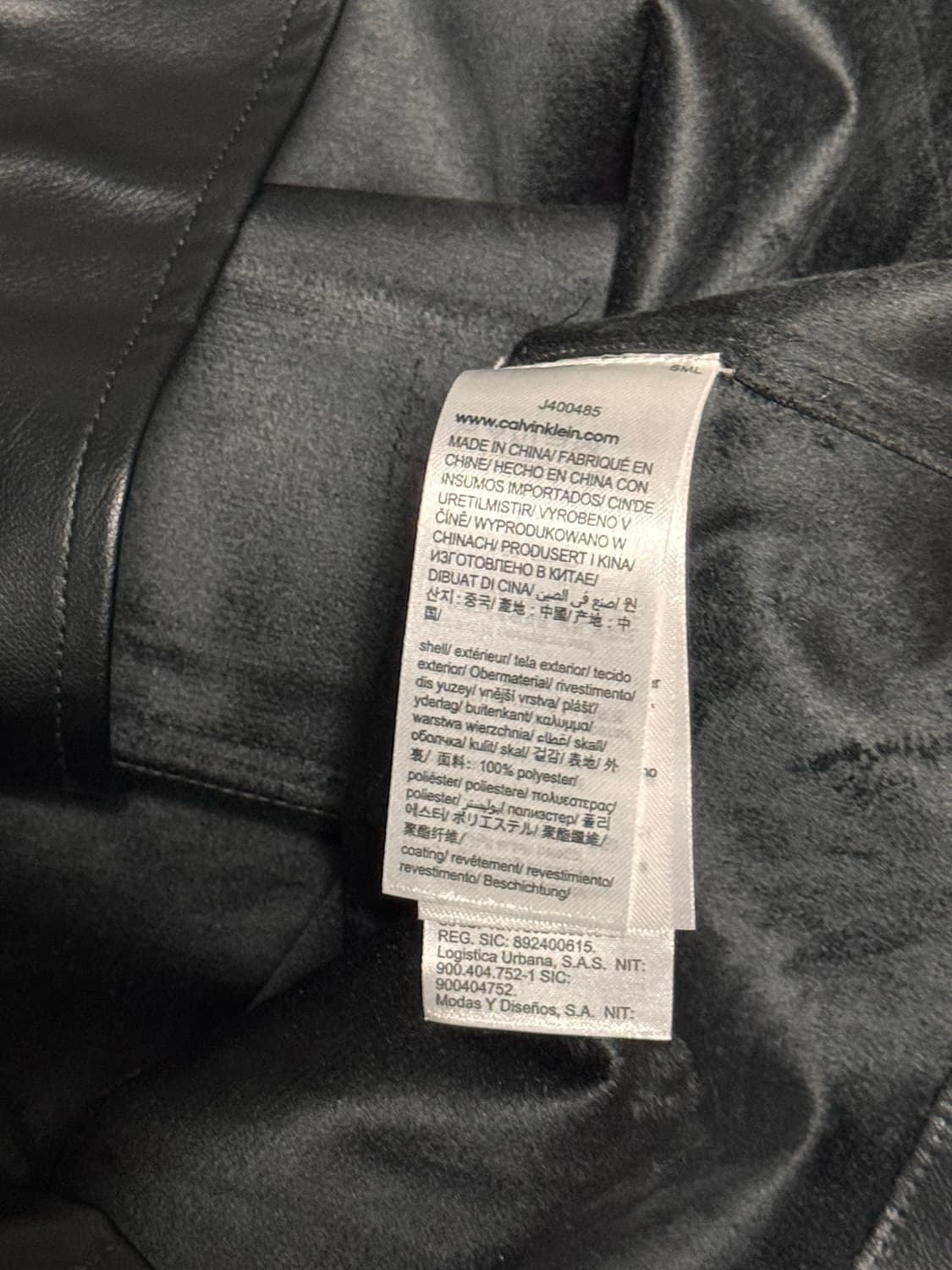 캘빈클라인 페이크 레더 세미 오버핏 자켓 상품이미지6