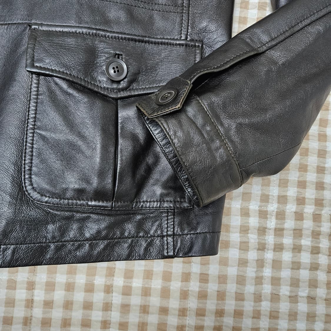 STCO 양가중100 가죽자켓 남자100 상품이미지4