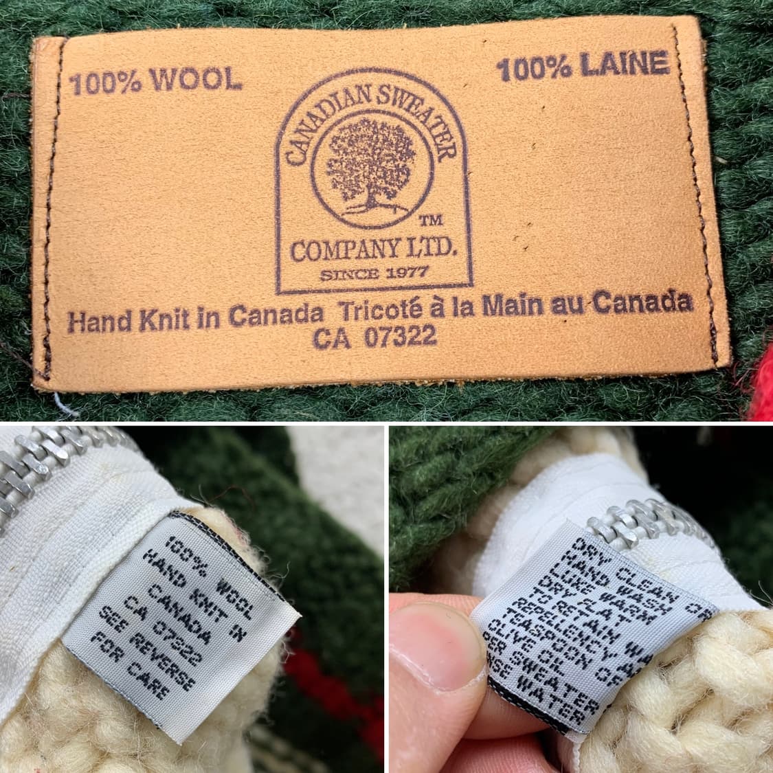 캐나디안스웨터 컴퍼니 베이스볼 패턴 리얼 코위찬 가디건 상품이미지8