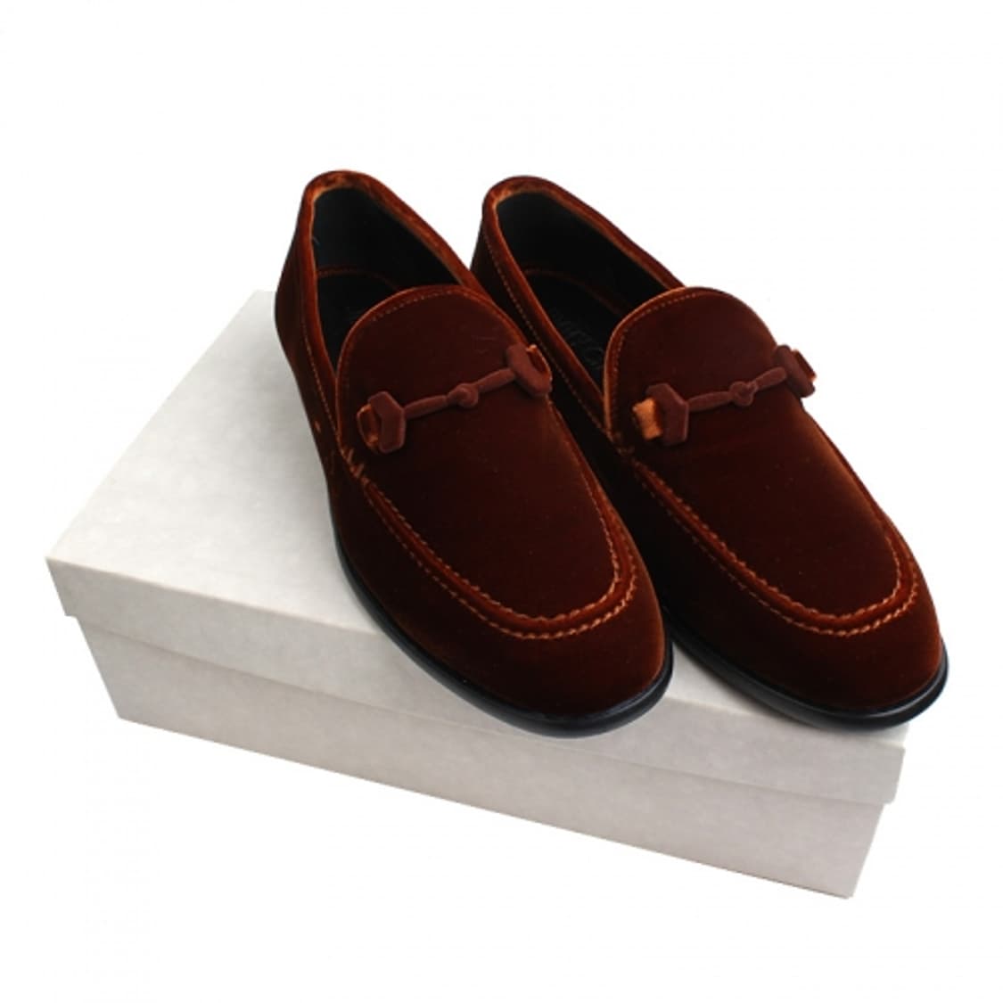 지미추 레드브라운 벨벳 로퍼 (37 1/2) 상품이미지5